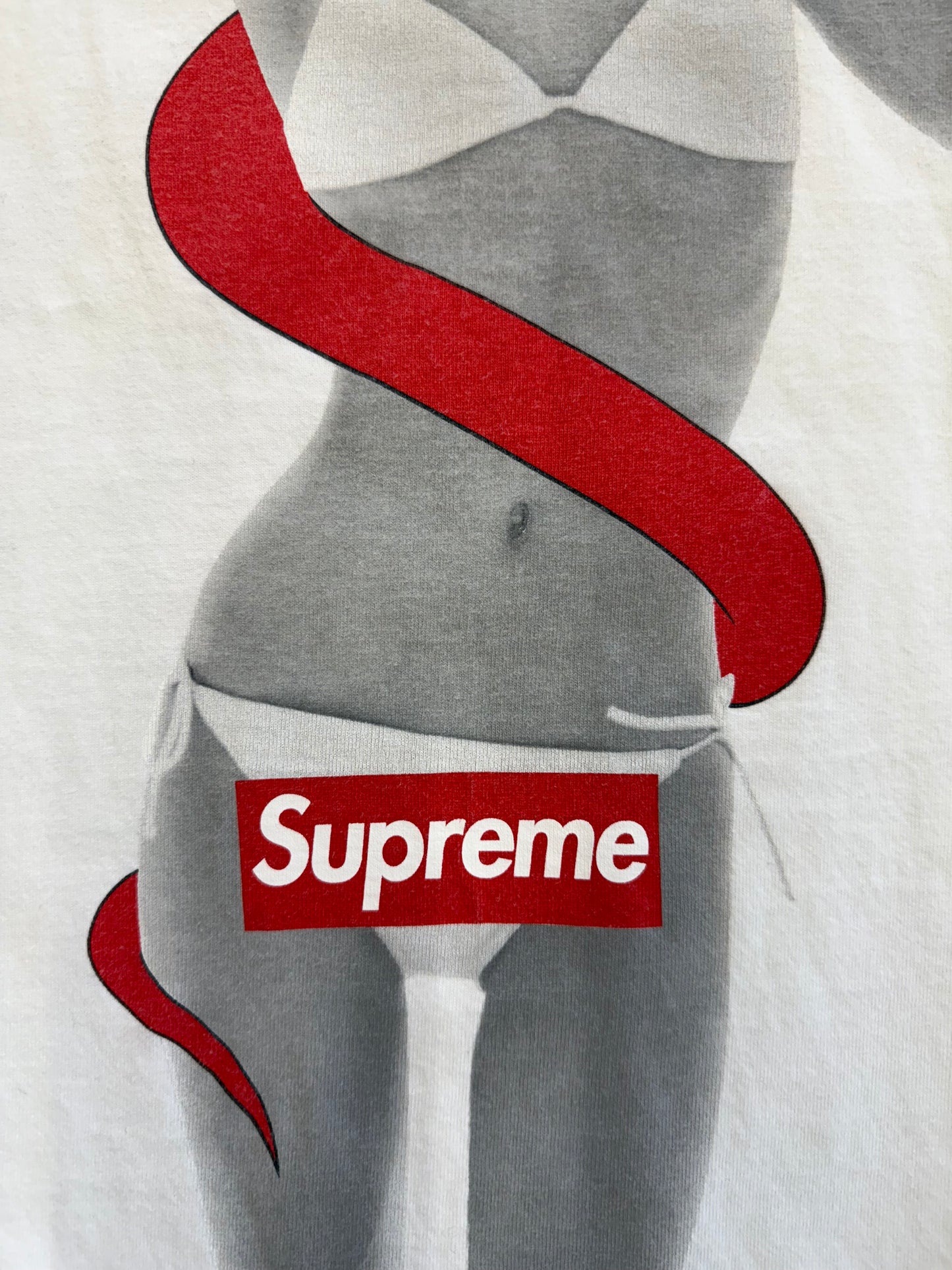 2008 SUPREME ORIGINAL FAKE KAWS KATE MOSS 10TH ANNIVERSARY TEE