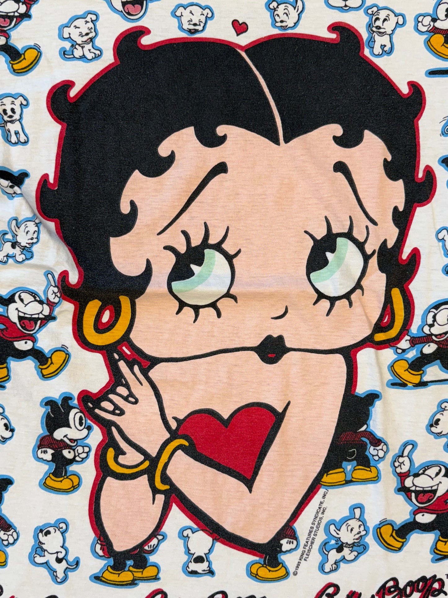 1993 BETTY BOOP BIMBO PUDGY AOP TEE (FADED TAG)