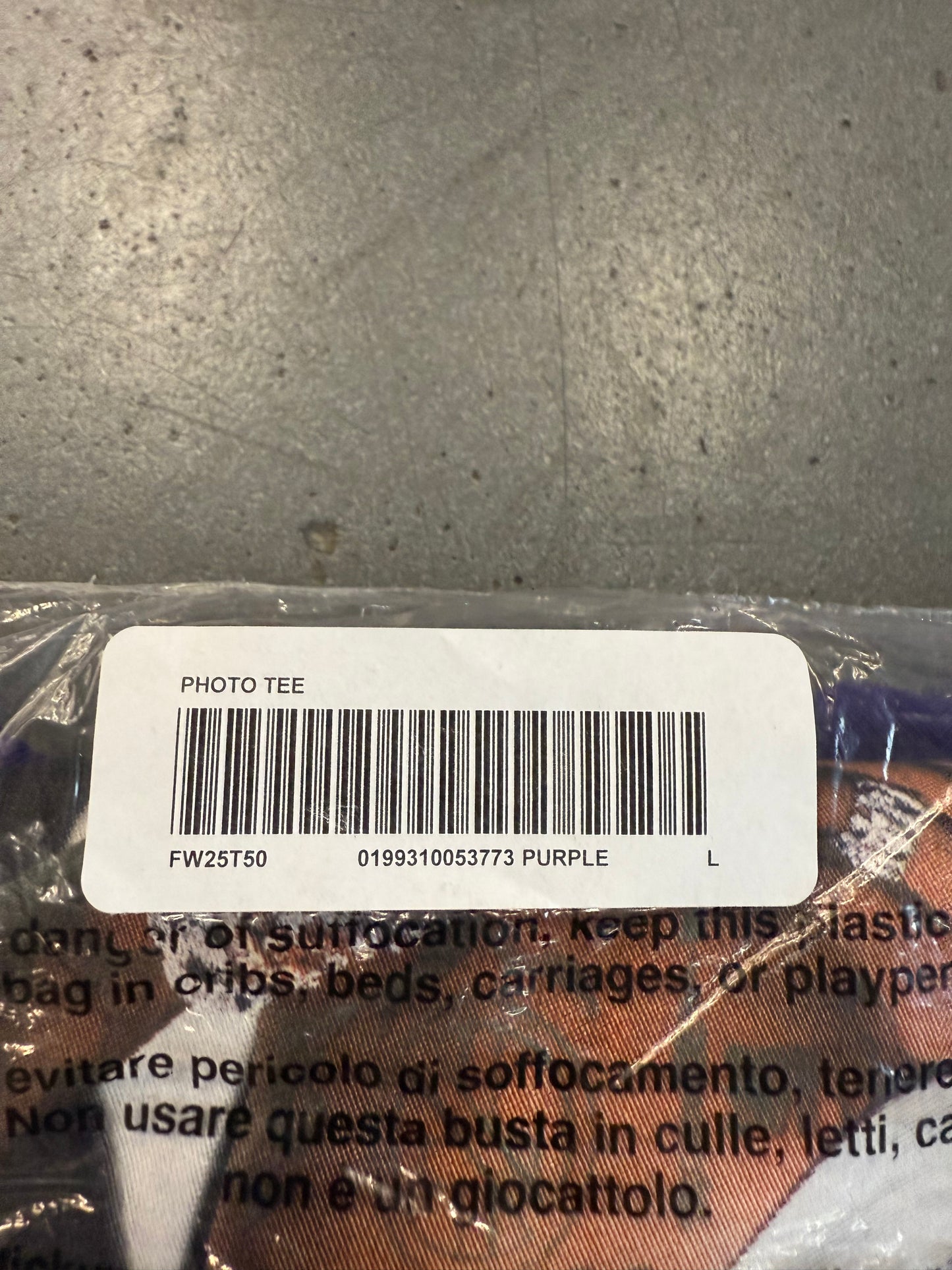 FW25 SUPREME PLAYBOI CARTI PHOTO TEE - PURPLE