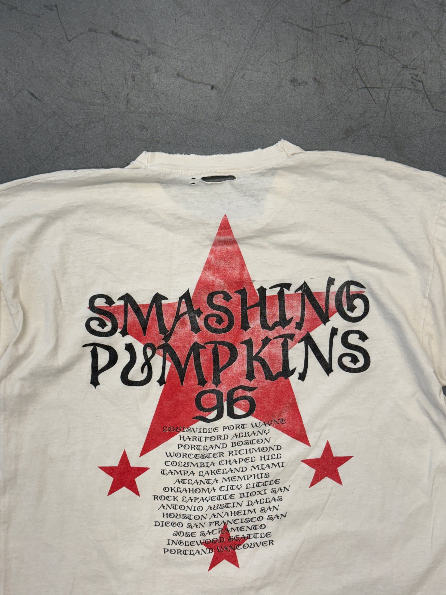 1996 SMASHING PUMPKINS ZERO PARKING LOT BOOTLEG TEE (PULLED TAG)