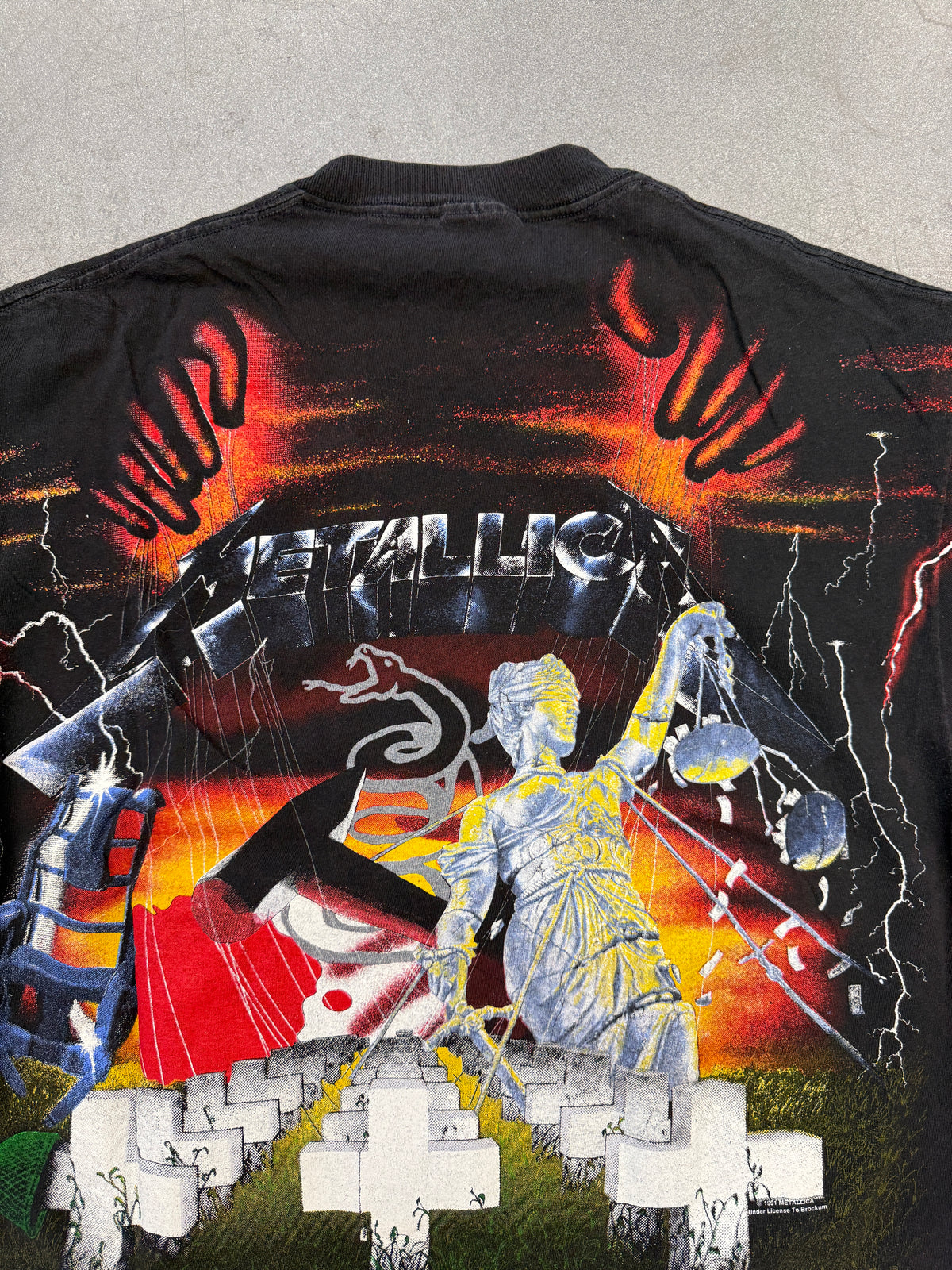 1991 METALLICA ALBUMS ALL OVER PRINT TEE (BROCKUM TAG)