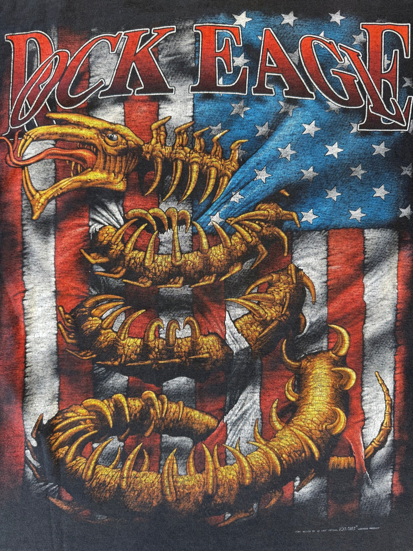 1996 OBITUARY CAUSE OF DEATH ROCK EAGLE TEE (FADED TAG)