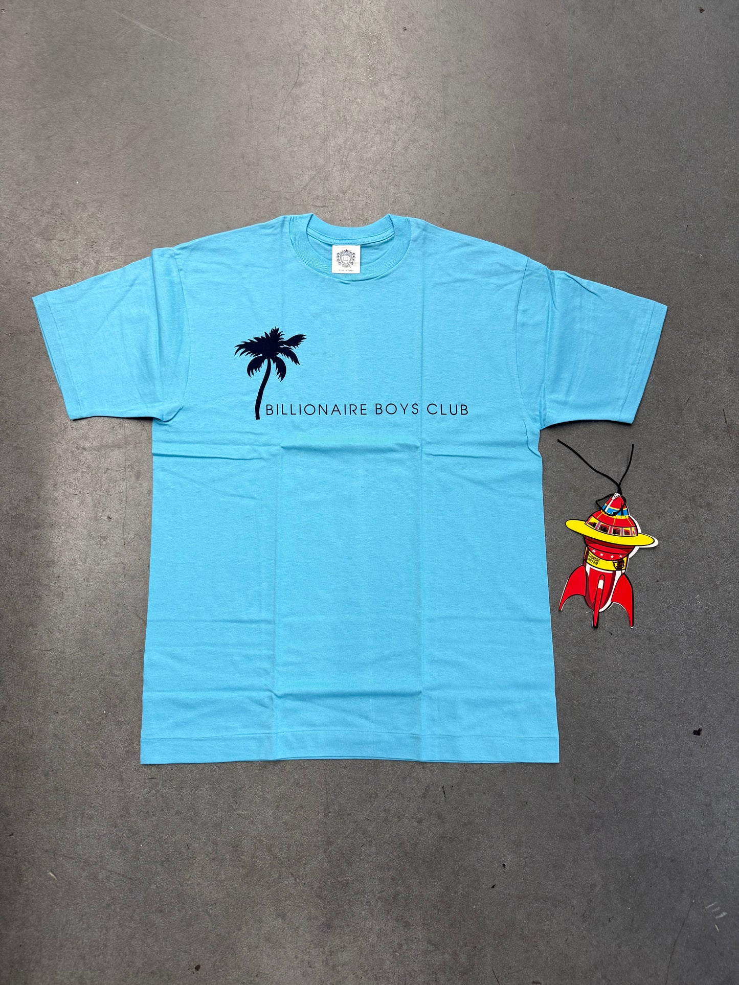 SEASON 10 BILLIONAIRE BOYS CLUB BBC PALM TREE TEE - BLUE (L) (NEW WITH TAG & BAG)