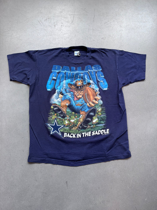 1993 DALLAS COWBOYS BACK IN THE SADDLE TEE (SALEM TAG)
