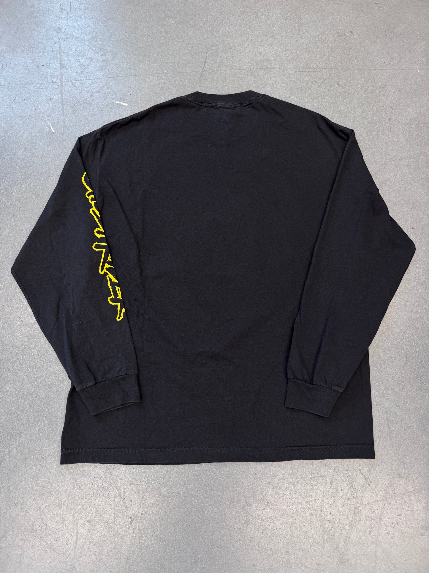 VINTAGE MARVEL GHOST RIDER GLITTER FLAMES LS TEE - BLACK (XL)