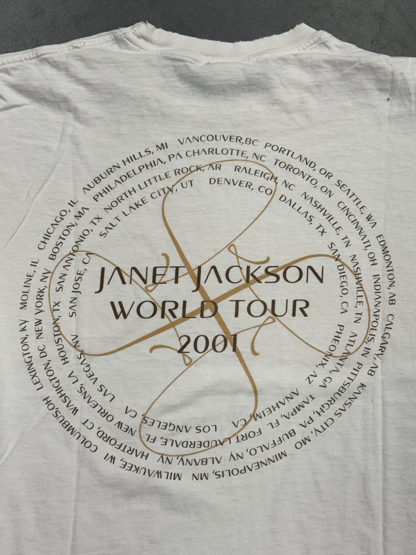 2001 JANET JACKSON "ALL FOR YOU" WORLD TOUR TEE (GIANT TAG)