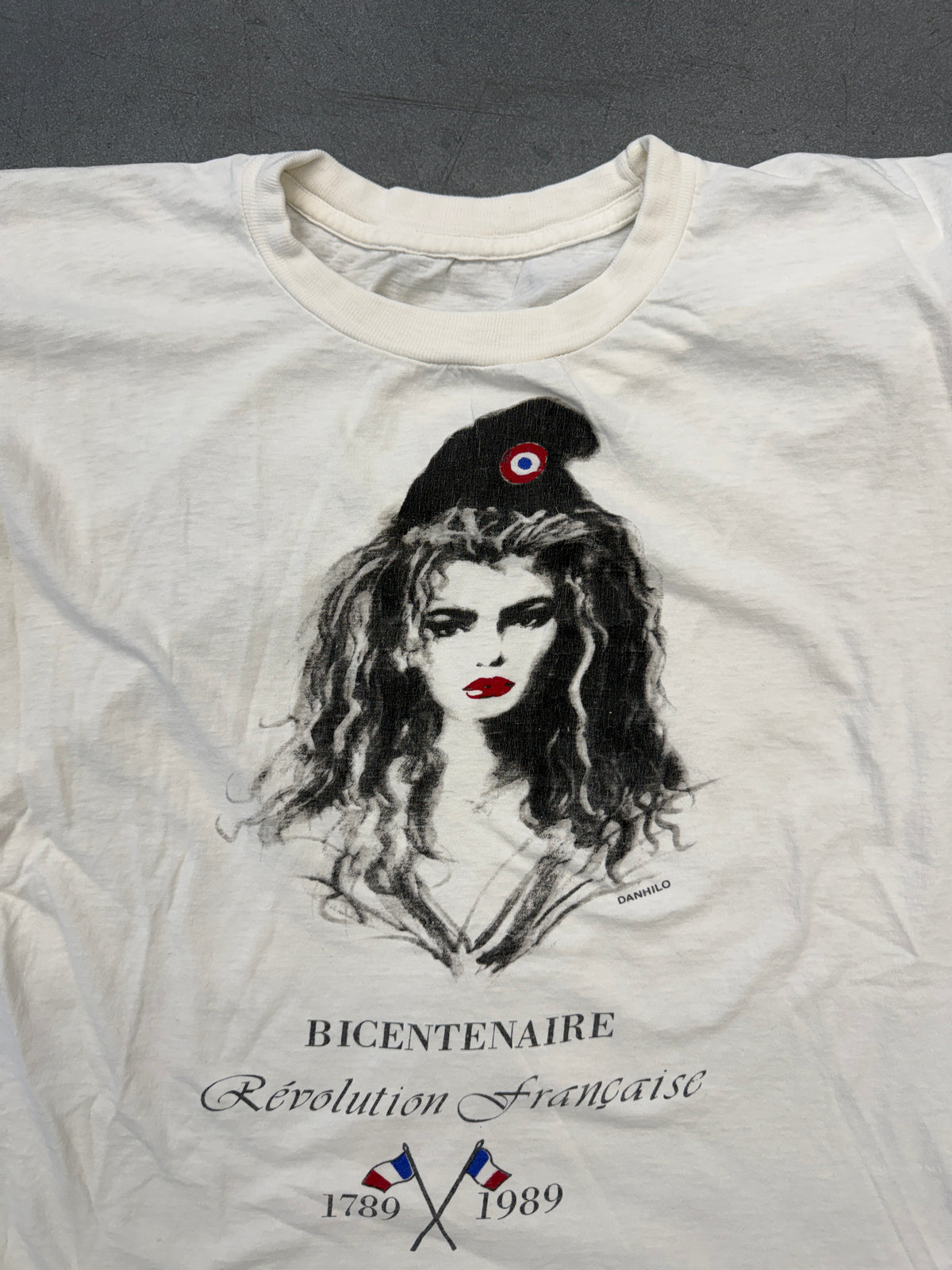 1989 DANHILO BICENTENAIRE REVOLUTION FRANCAISE CUT OFF TEE (PULLED TAG)
