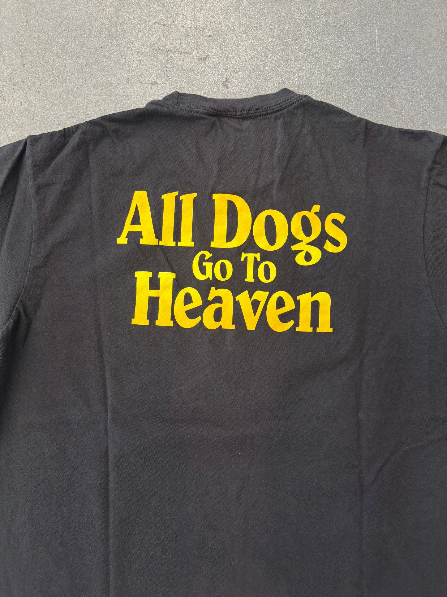 FW25 SUPREME ALL DOGS GO TO HEAVEN TEE - BLACK