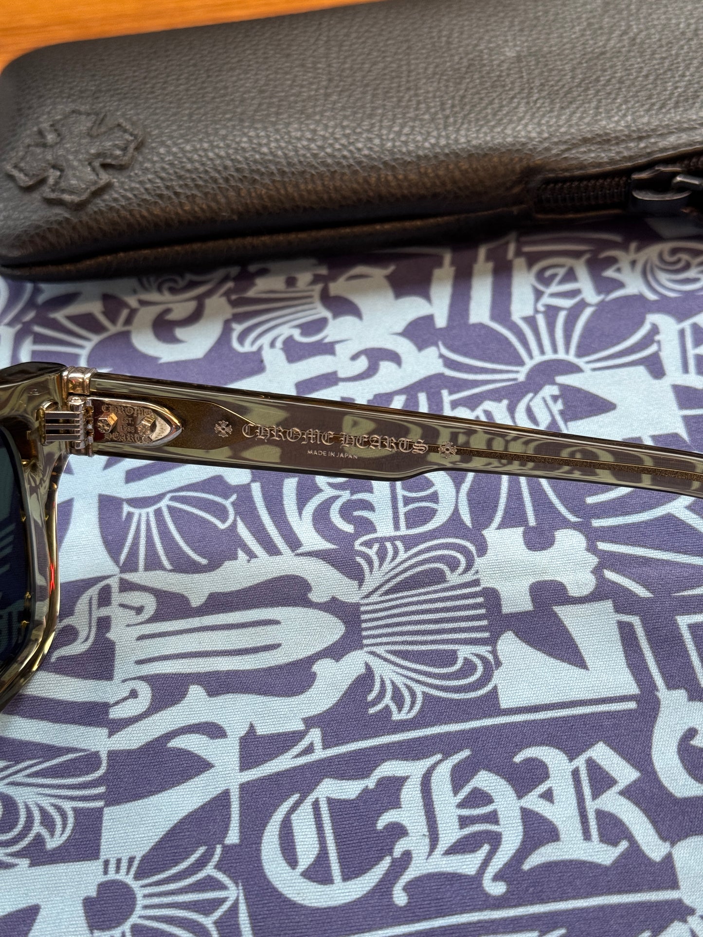 CHROME HEARTS MIDIXATHRILL I SUNGLASSES - CLEAR SMOKE GREY (BRAND NEW WITH CLOTH AND CASE)