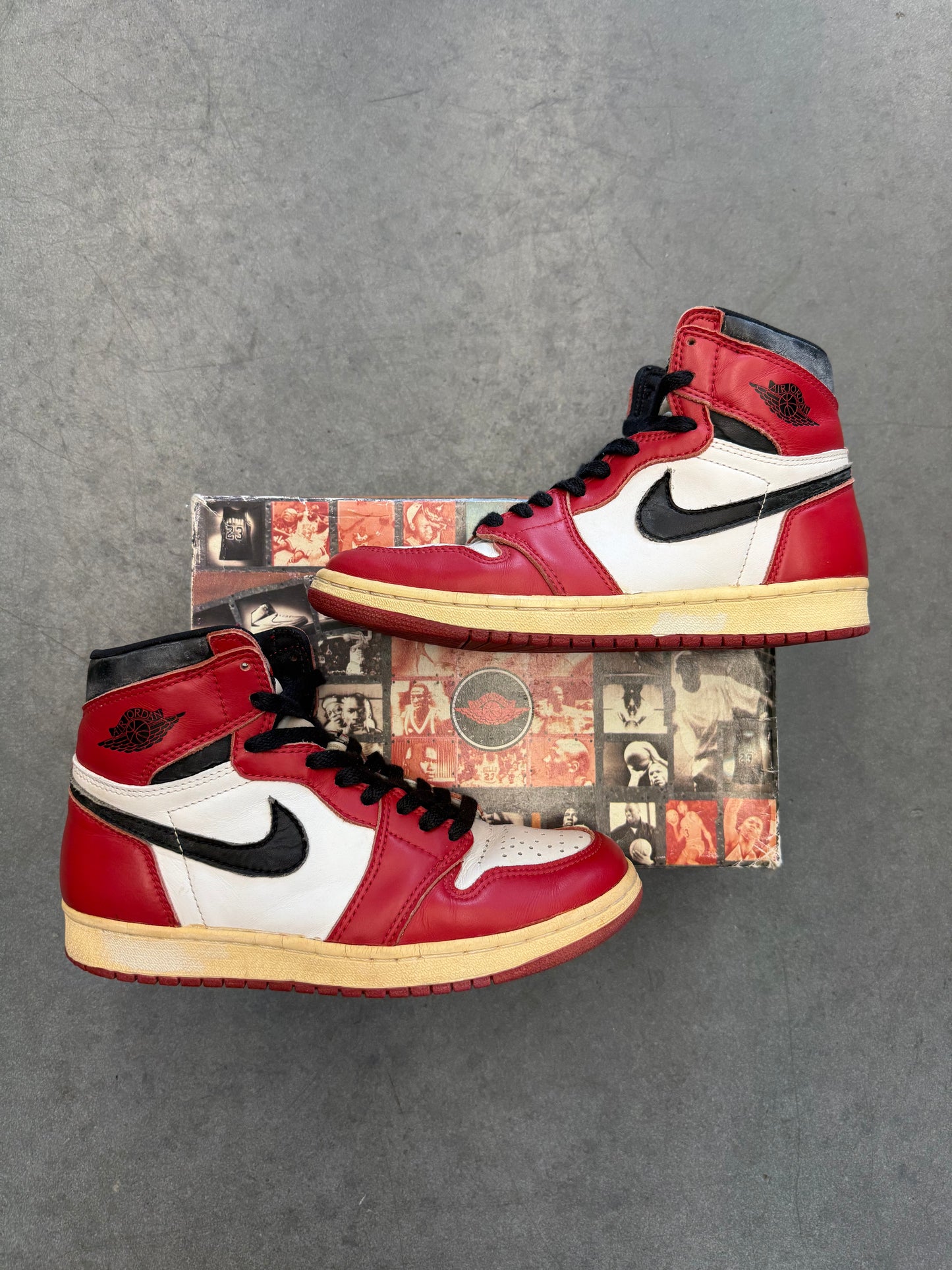 SIZE 7.5 1994 AIR JORDAN 1 CHICAGO HIGH (OG ALL + SIZE 8 BOX)
