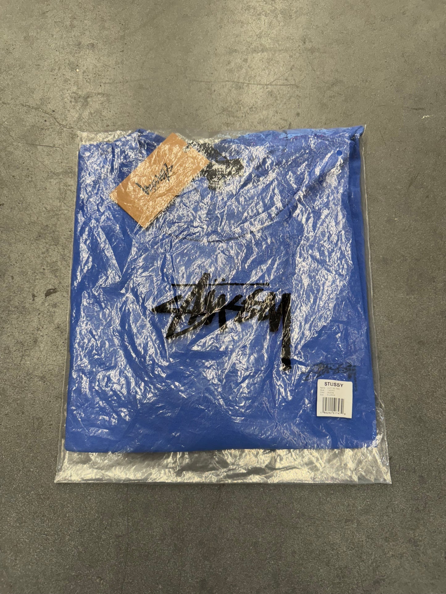 STUSSY LAZY SS TEE (NWT) - OCEAN