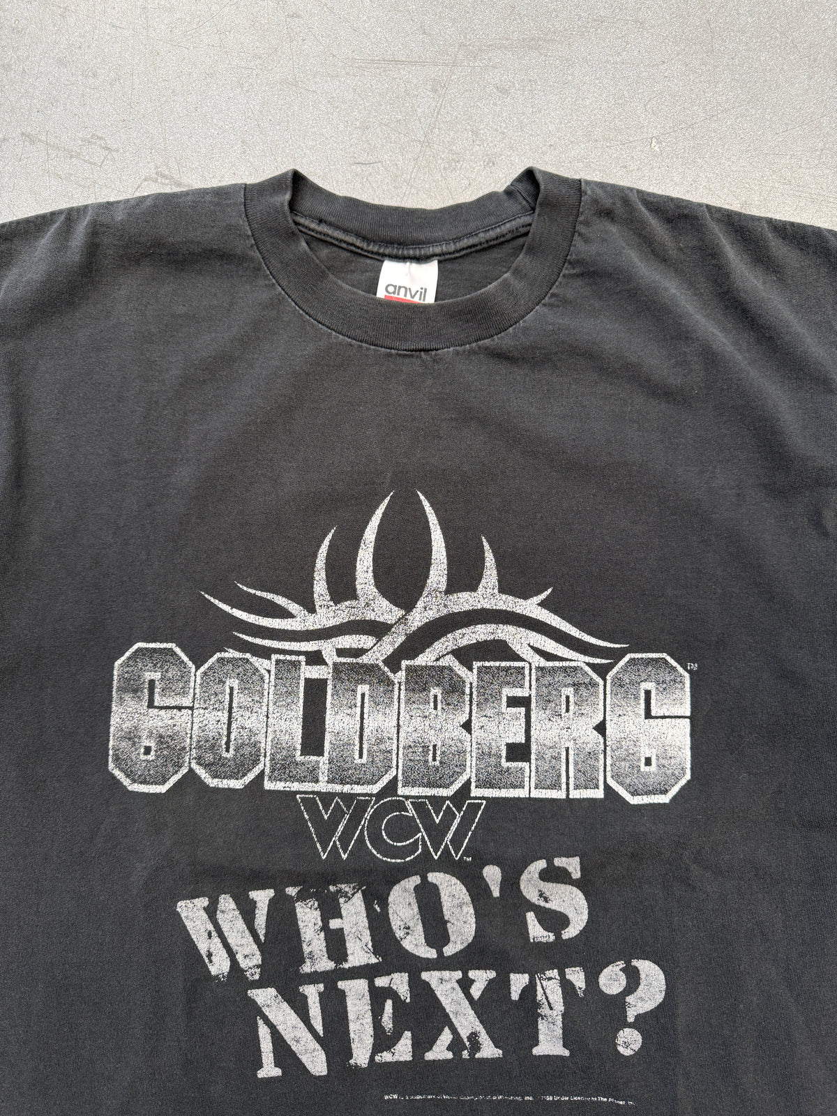 1998 WCW GOLDBERG WHO'S NEXT? TEE (ANVIL TAG)