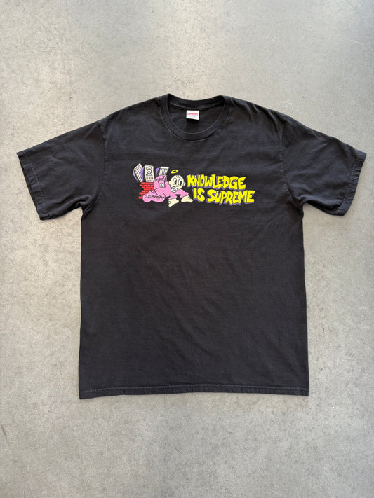 SS22 SUPREME KNOWLEDGE TEE BLACK LARGE
