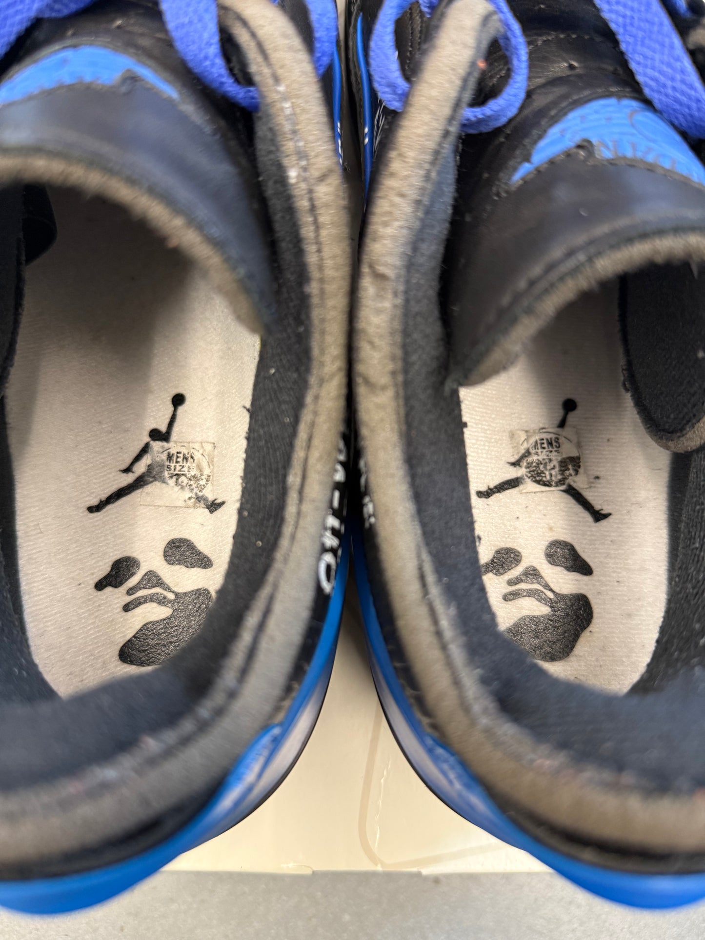 2021 SIZE 12 OFF-WHITE JORDAN 2 RETRO LOW SP BLACK BLUE (PRE-OWNED WITH BOX)