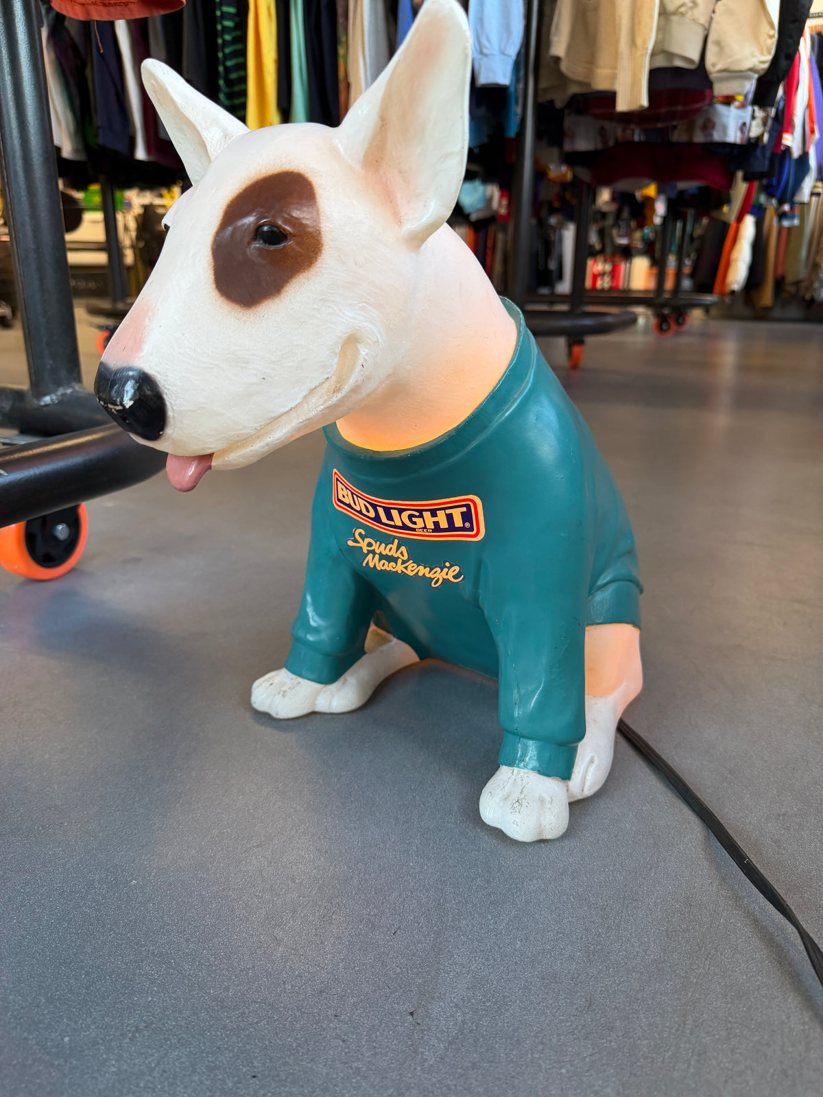 1987 BUD LIGHT SPUDS MACKENZIE LIGHT-UP BAR DISPLAY