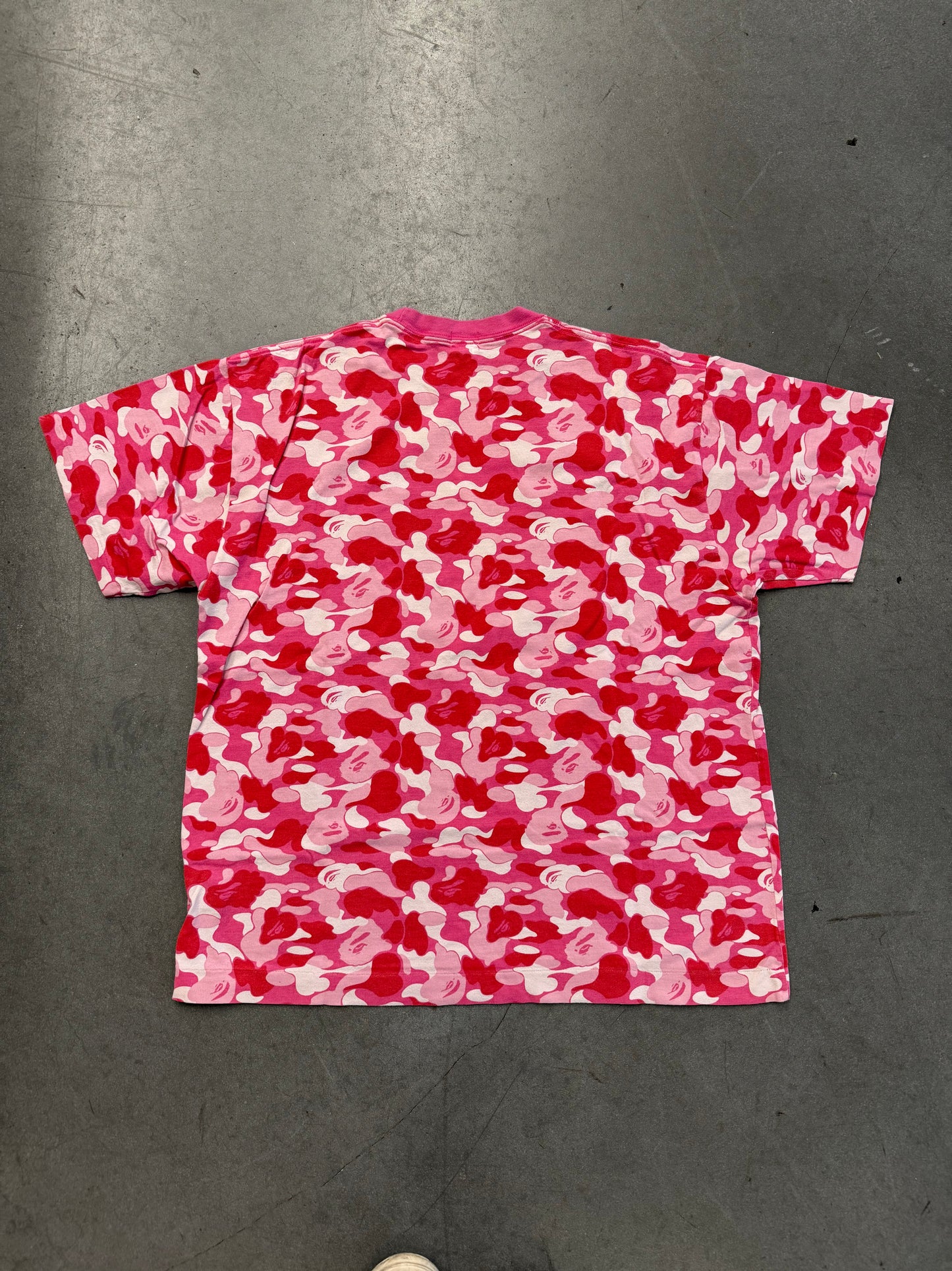 VINTAGE A BATHING APE BAPE ABC CAMO TEE - PINK (XL)