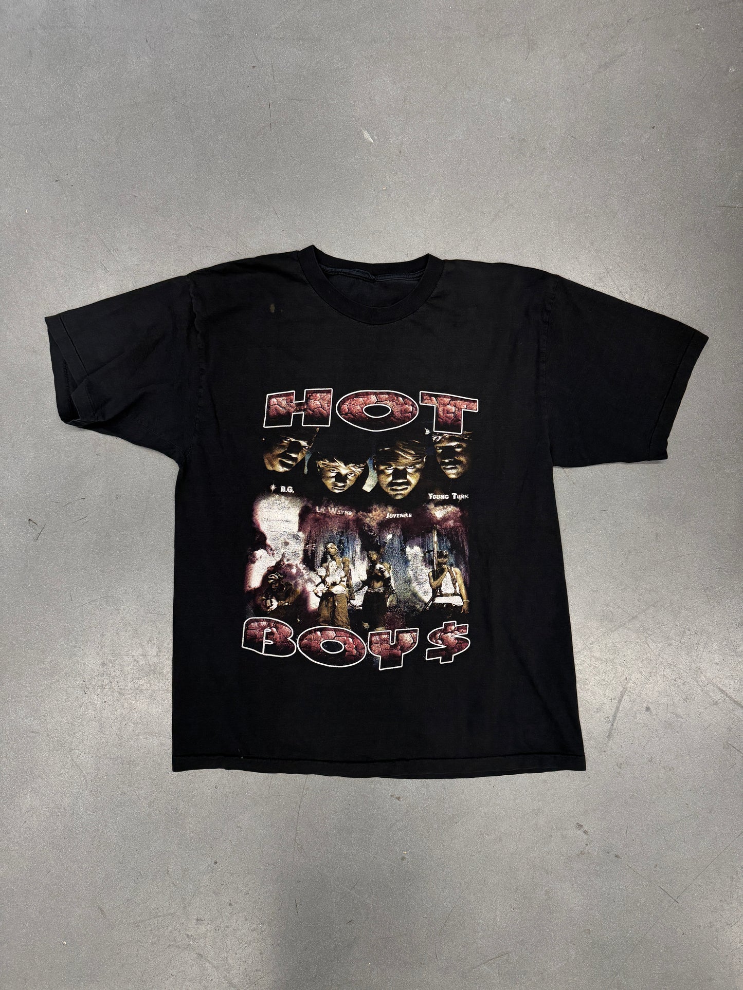 Y2K HOT BOYS GUERILLA WARFARE BOOTLEG RAP TEE (PULLED TAG)