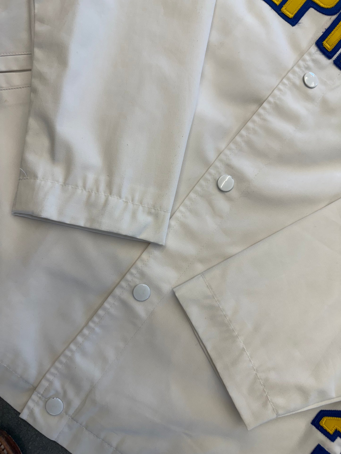 2003 SUPREME "WHITE NUGGETS" EMBROIDERED BUTTON UP JACKET