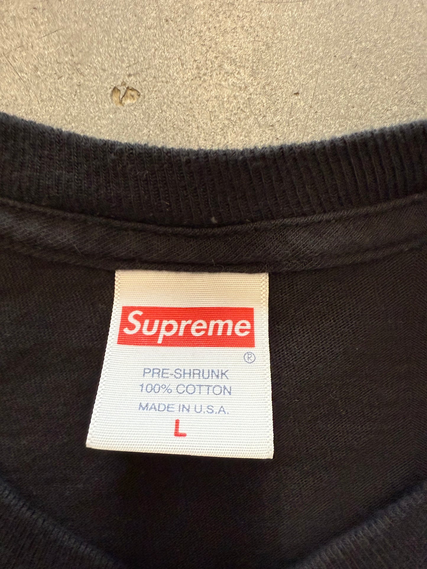 SS22 SUPREME KNOWLEDGE TEE BLACK LARGE