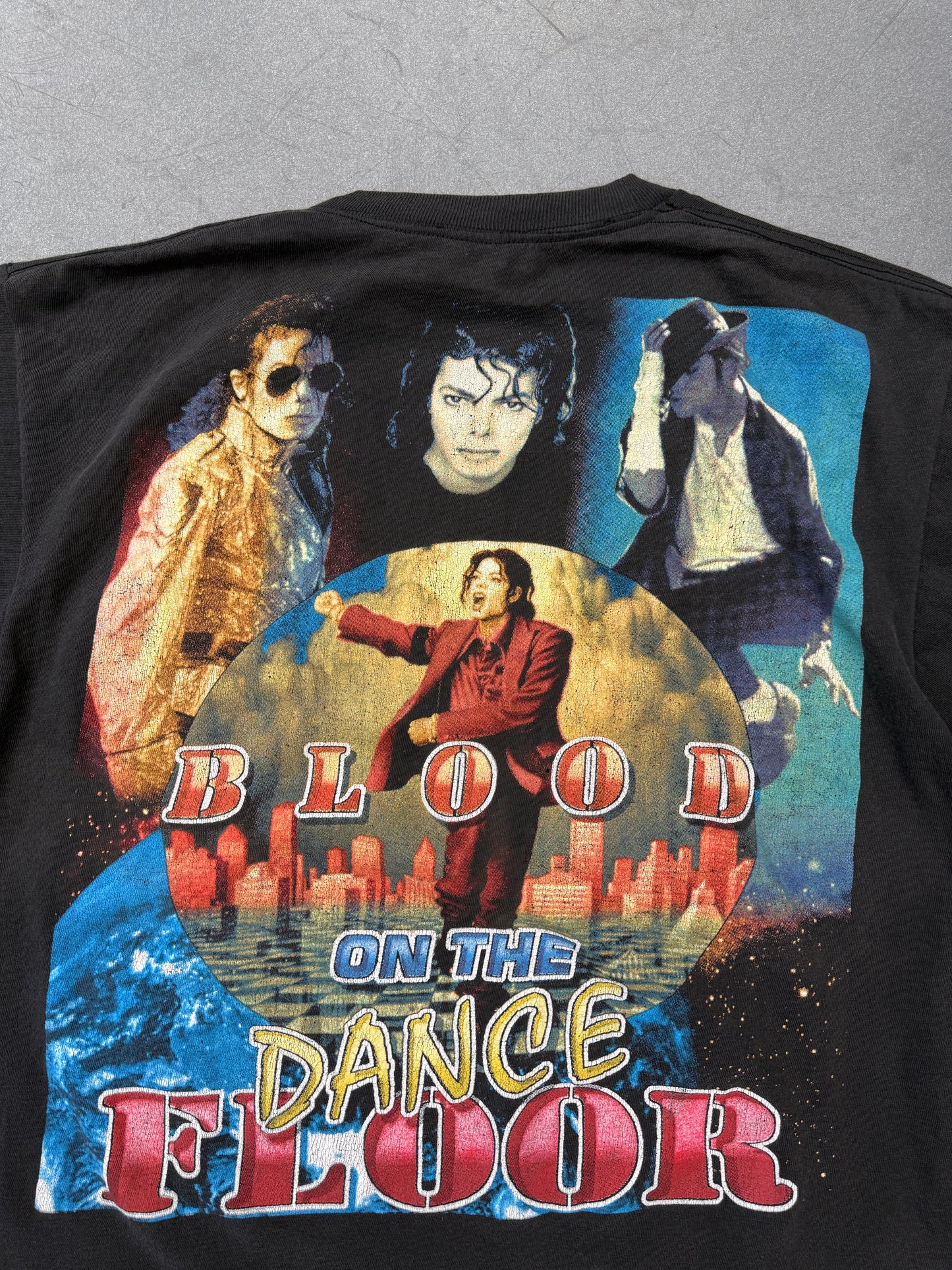 90S MICHAEL JACKSON THE KING OF POP BLOOD ON THE DANCE FLOOR BOOTLEG RAP STYLE TEE (KP TAG)