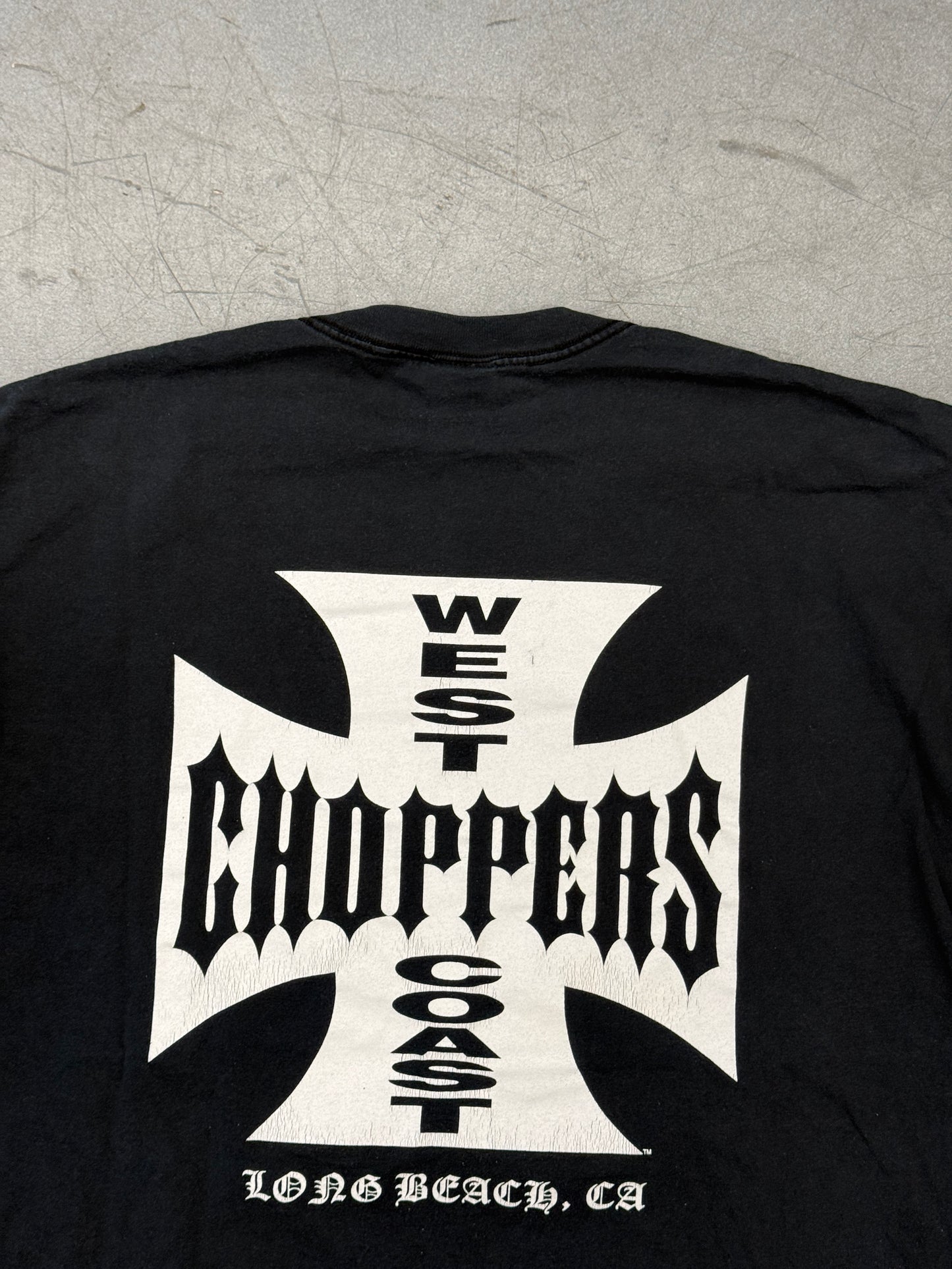90S WEST COAST CHOPPERS IRON CROSS MULLET TEE (CFL TAG)