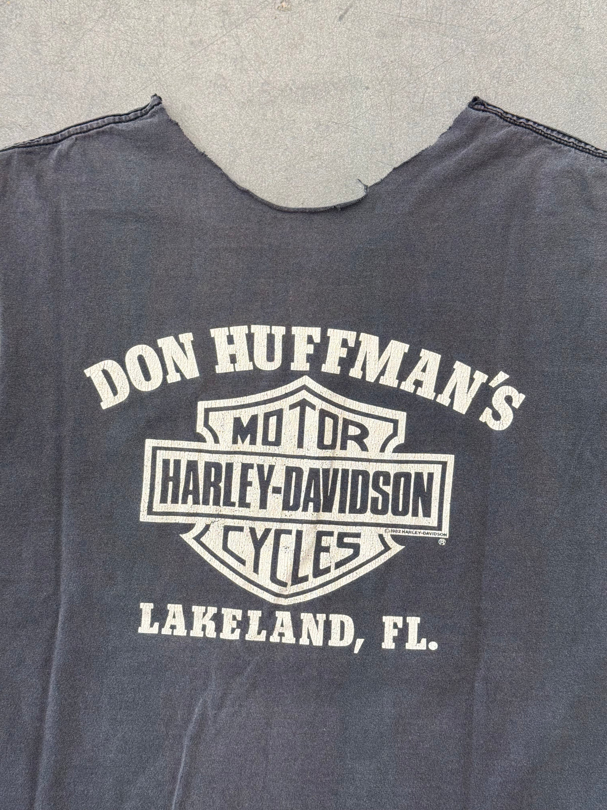 1990 HARLEY-DAVIDSON DON HUFFMAN'S LAKELAND, FL. CUT-OFF TEE
