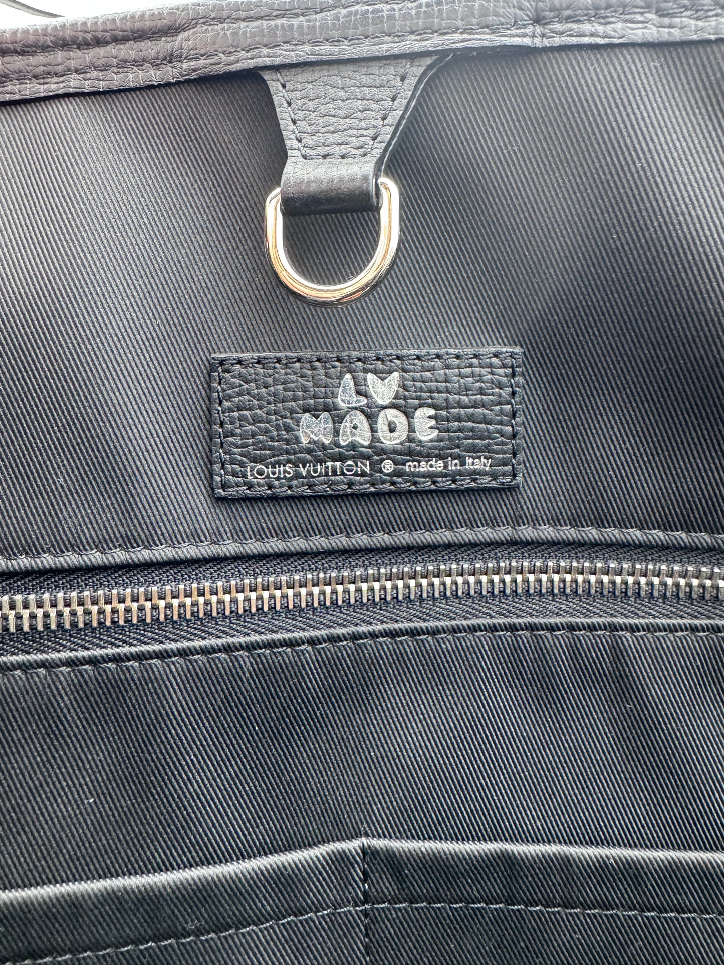 2021 LOUIS VUITTON NIGO TROLLY TOTE BAG BLACK LEATHER