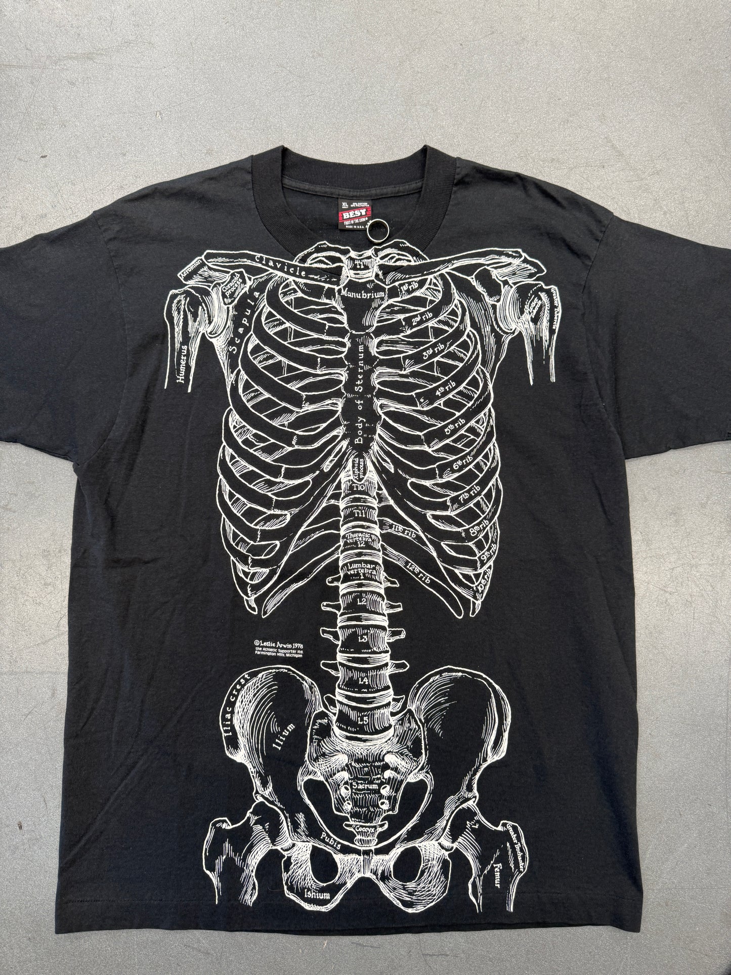 90S LESLIE ARWIN HUMAN SKELETON TEE (FOTL BEST TAG)