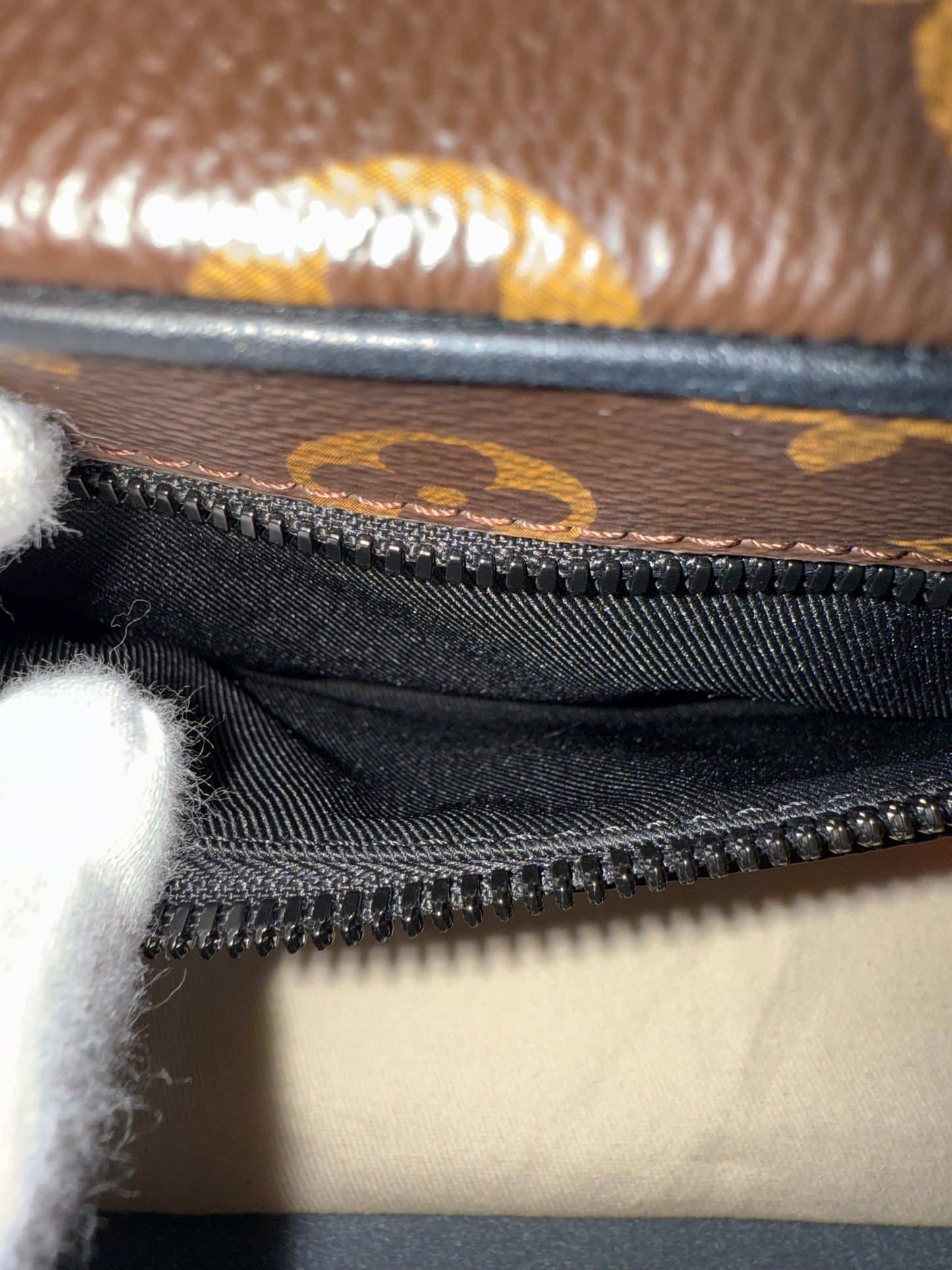 SS19 LOUIS VUITTON MINI SOFT TRUNK ORANGE CHAIN BAG - BROWN MONOGRAM (PRE-OWNED WITH DUSTBAG) (TANIA)
