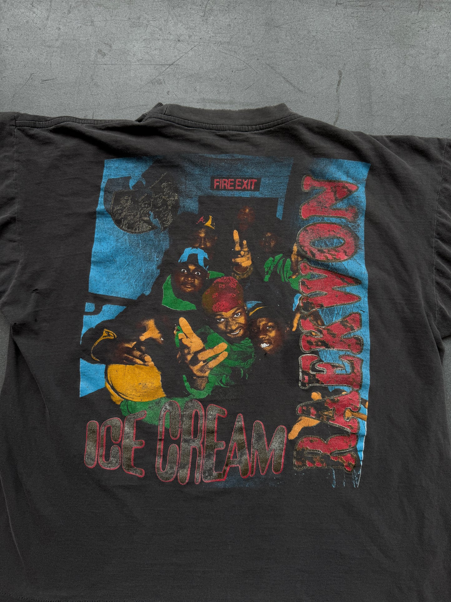 90'S WU-TANG CLAN ICE CREAM RAEKWON BOOTLEG RAP TEE (FADED TAG)