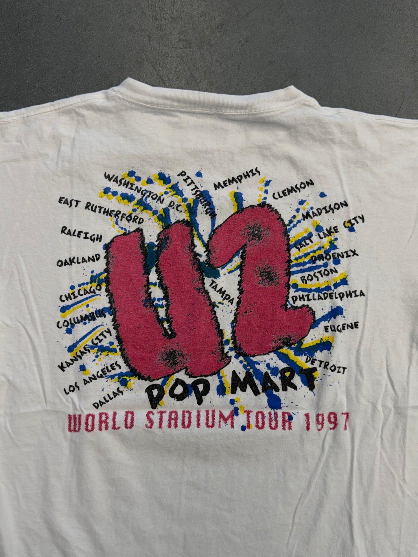 1997 U2 POP MART WORLD STADIUM TOUR TEE (ONEITA TAG)
