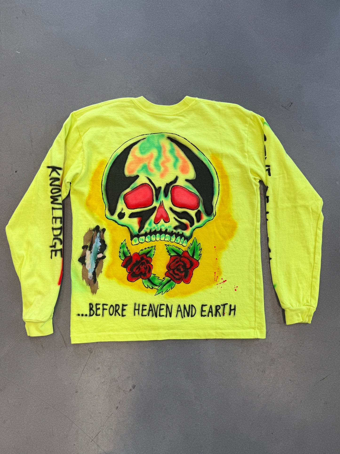 YEEZY WES LANG SKELETON L/S TEE - FROZEN YELLOW (XS)