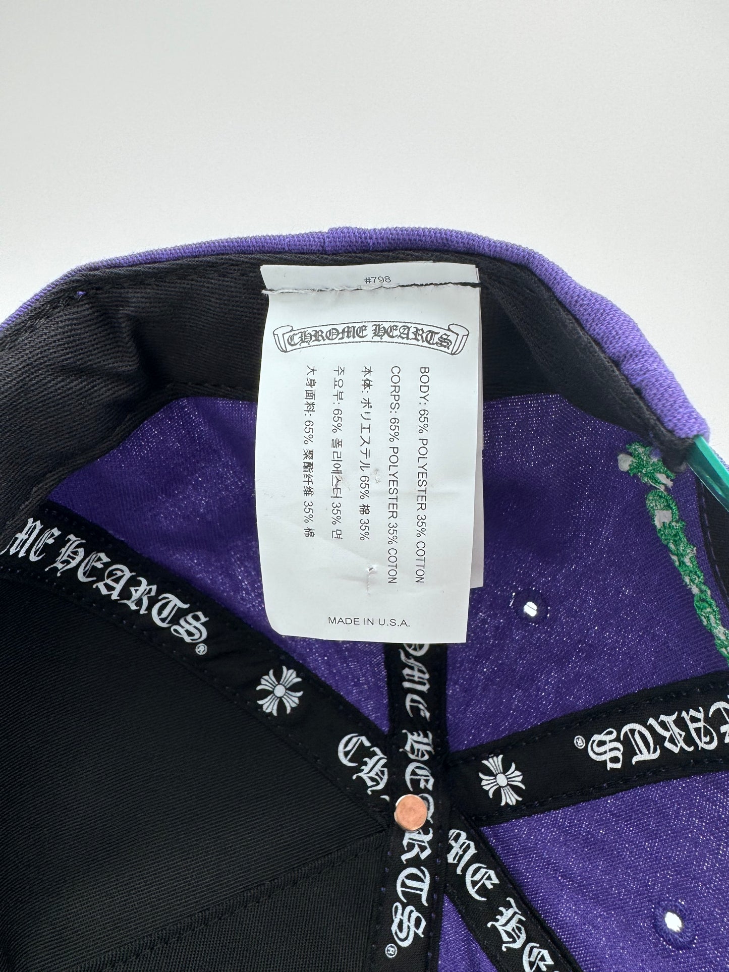 CHROME HEARTS PURPLE/GREEN BASEBALL HAT