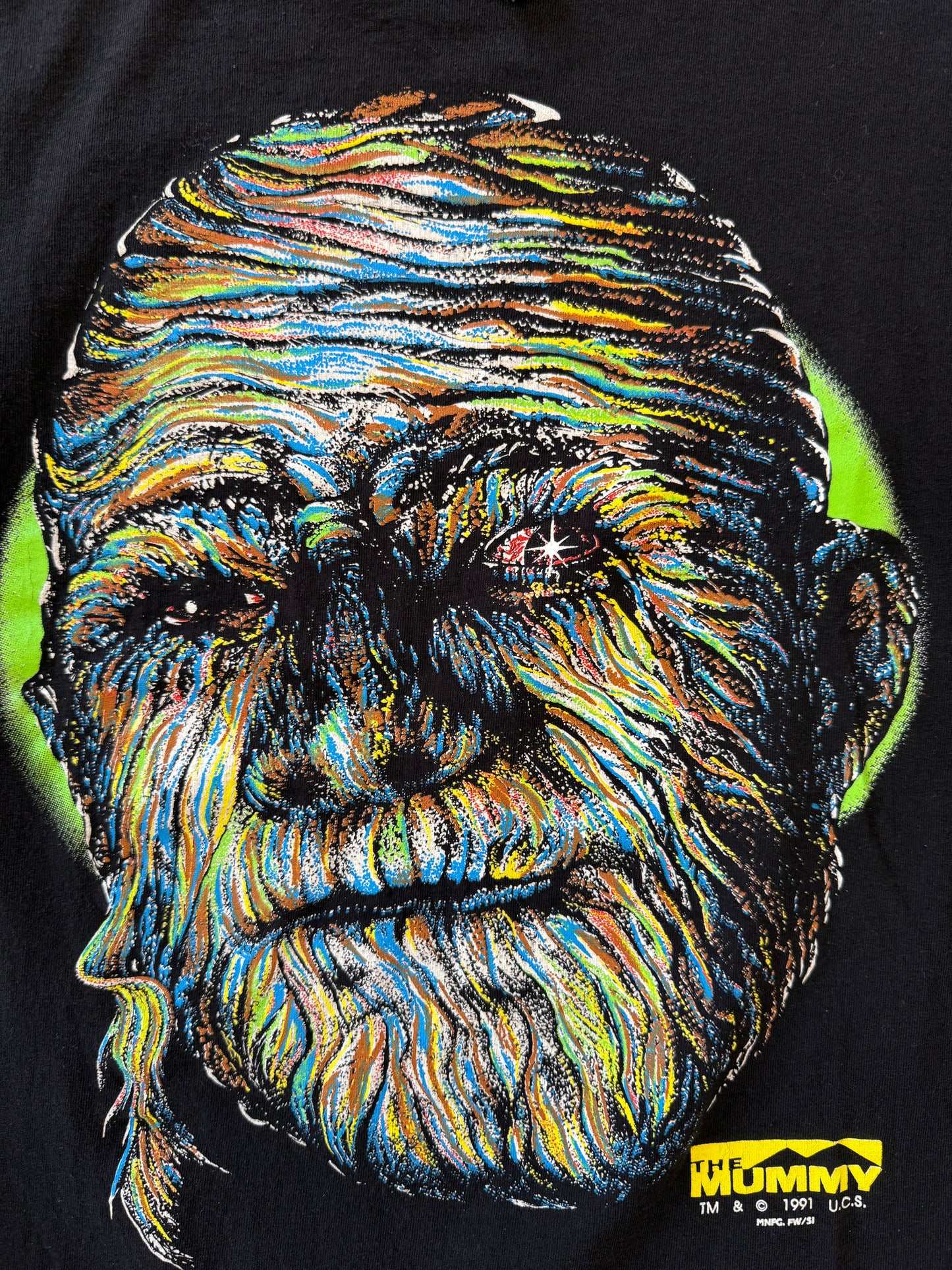 1991 THE MUMMY BIG FACE TEE (DELTA TAG)