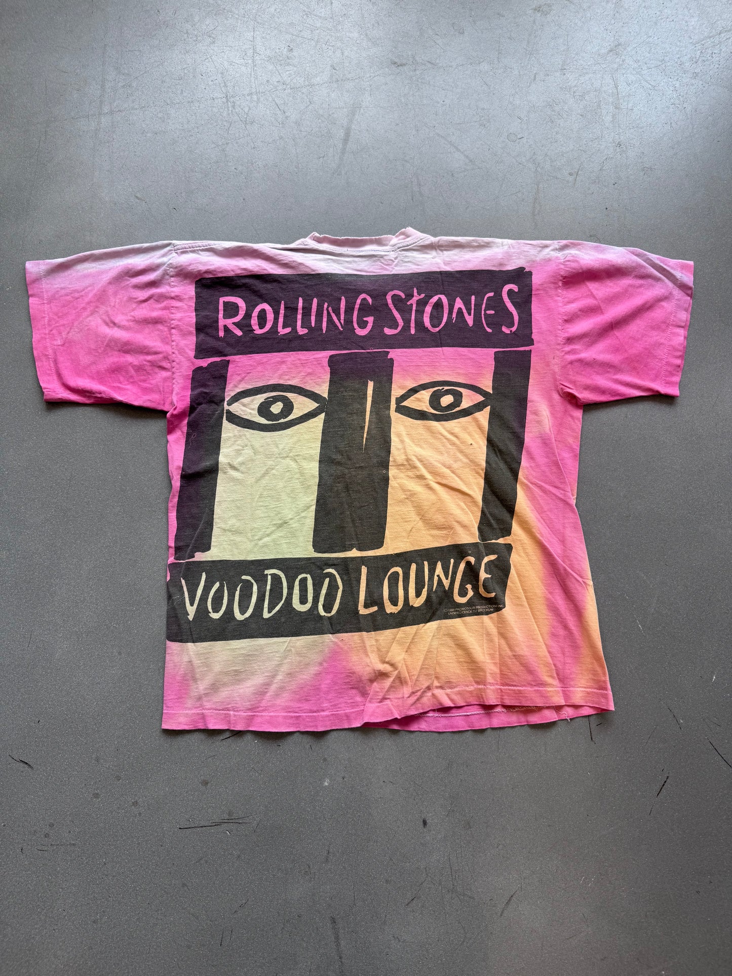 1994 ROLLING STONES VOODOO LOUNGE TIE-DYE TEE (PULLED BROCKUM TAG)