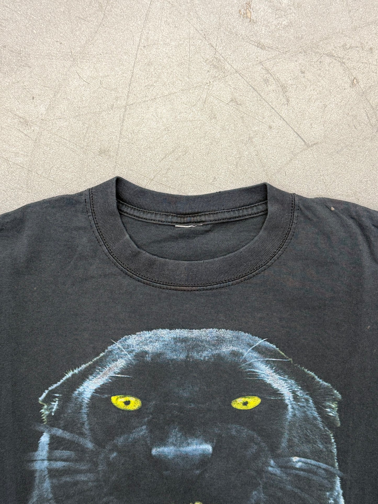 Y2K BLACK PANTHER HUMAN-I-TEES FADED TEE (CUT TAG)