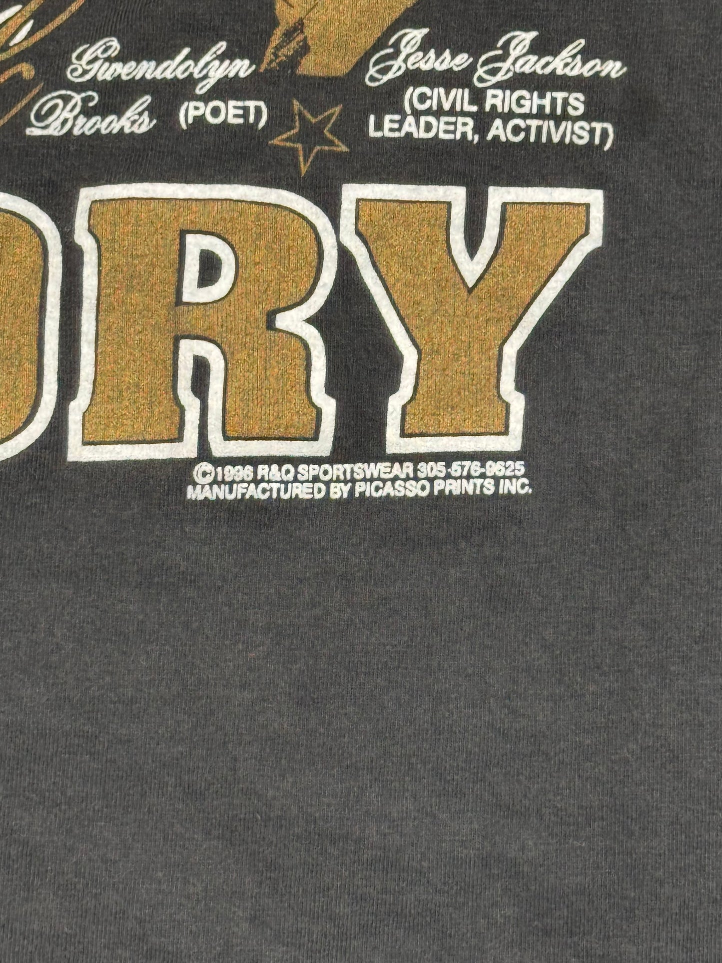1996 MILLION MAN MARCH WASHINGTON, D.C. BLACK HISTORY TEE (PULLED TAG)