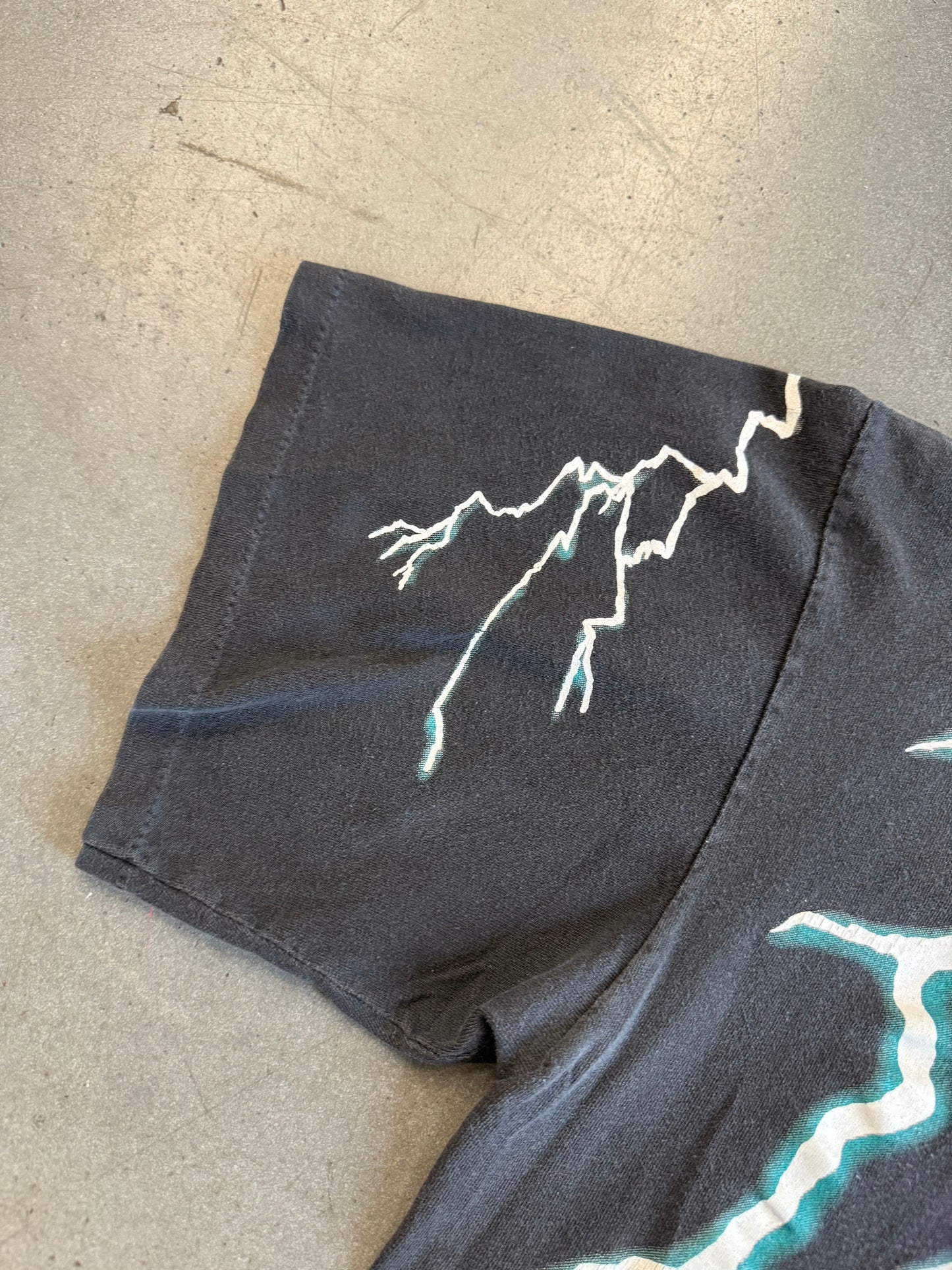 1993 MIAMI DOLPHINS SALEM LIGHTNING AMERICAN THUNDER TEE (SALEM SPORTSWEAR TAG)