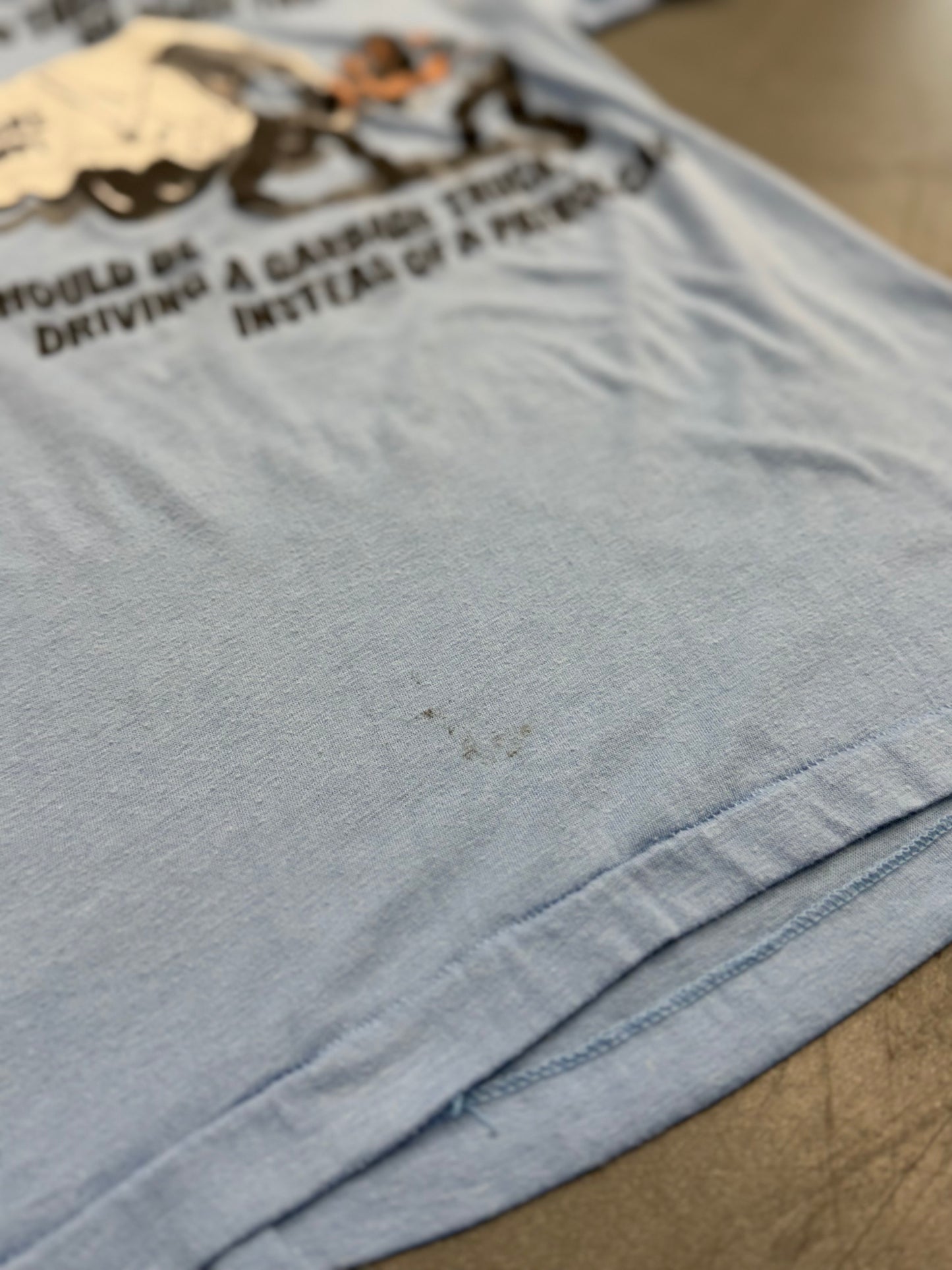 80'S SOME DAYS THERE'S SO MUCH TRASH... I SHOULD BE DRIVING A GRABAGE TRUCK, INSTEAD OF A PATROL CAR TEE (CALIFORNIA GOLD TAG)