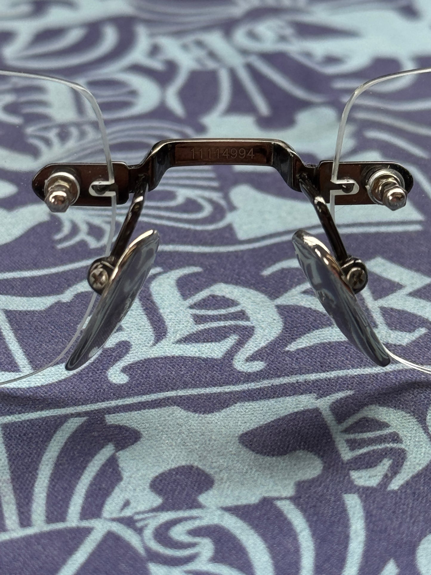 CHROME HEARTS DEEP I EYE GLASSES WHITE EBONY WOOD / PIANO VARNISH (WITH CASE)