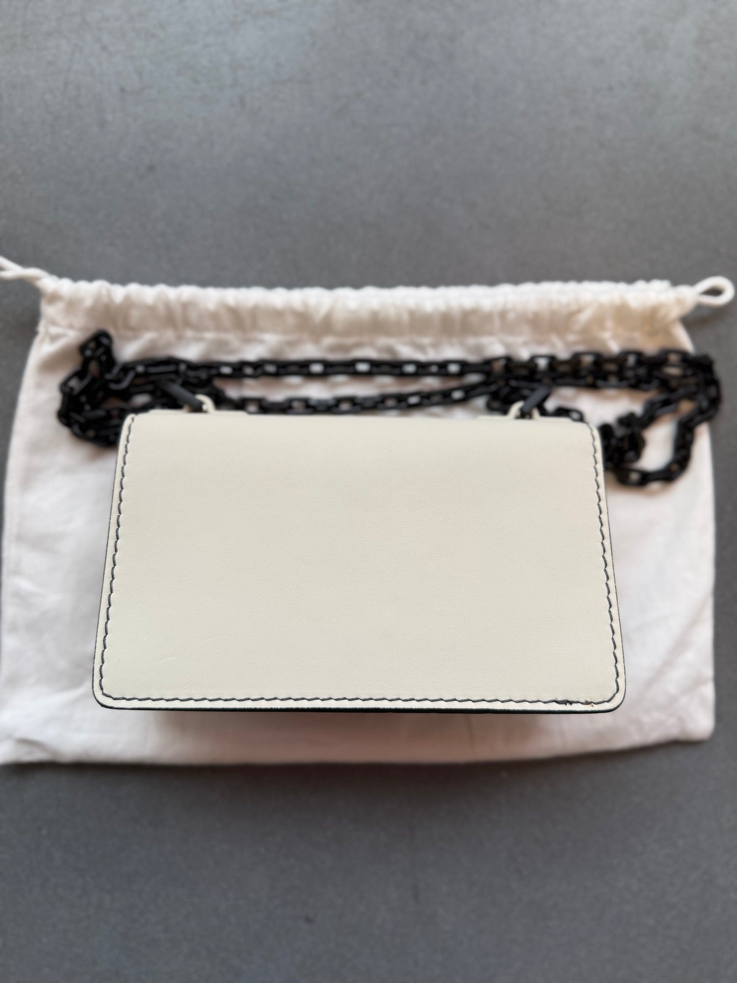 CHRISTIAN DIOR MINI J'ADIOR CHAIN HANDBAG - WHITE (PRE-OWNED WITH DUSTBAG) (TANIA)