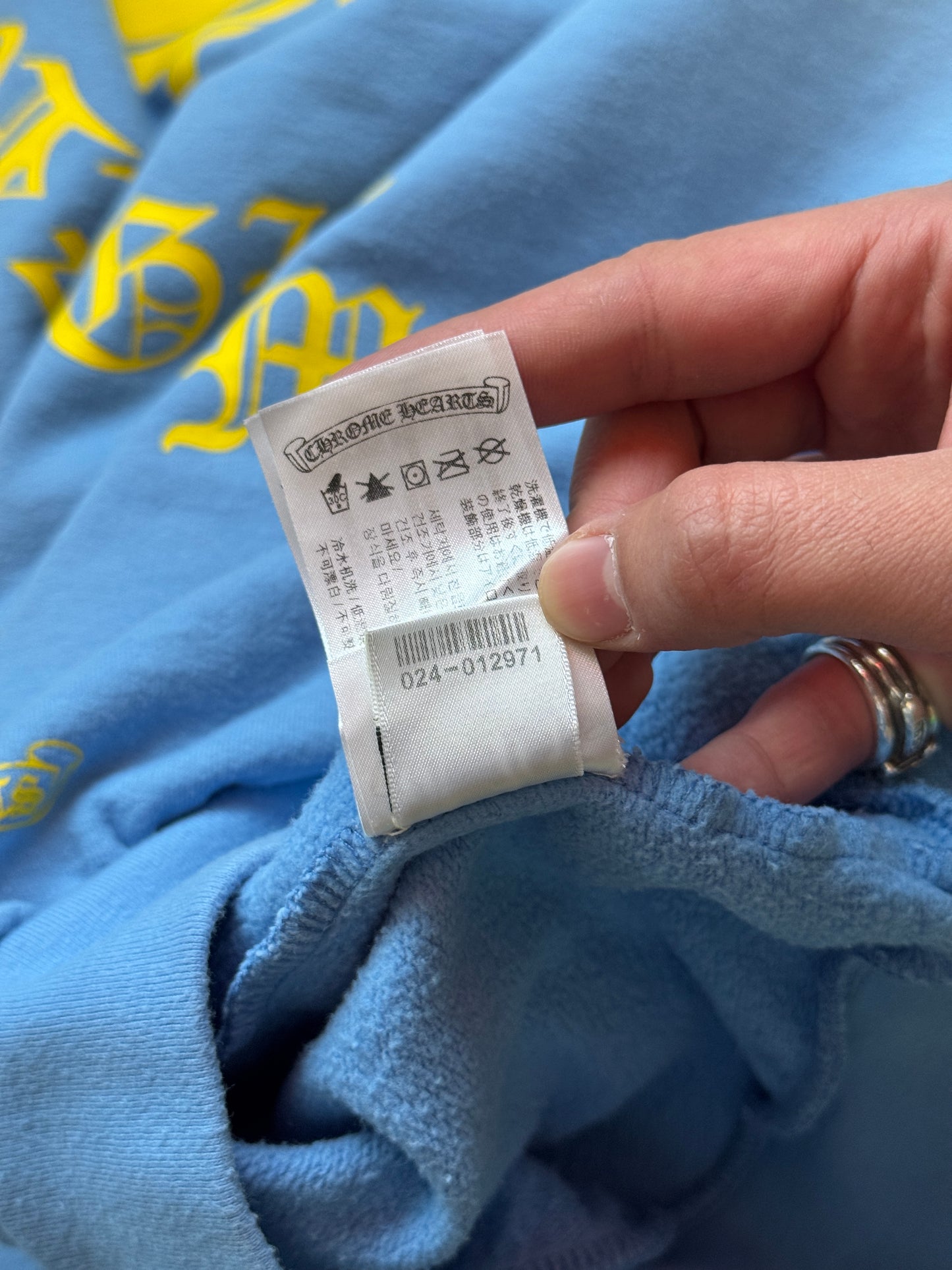 CHROME HEARTS DRAKE CERTIFIED LOVER BOY PULLOVER HOODIE - BLUE