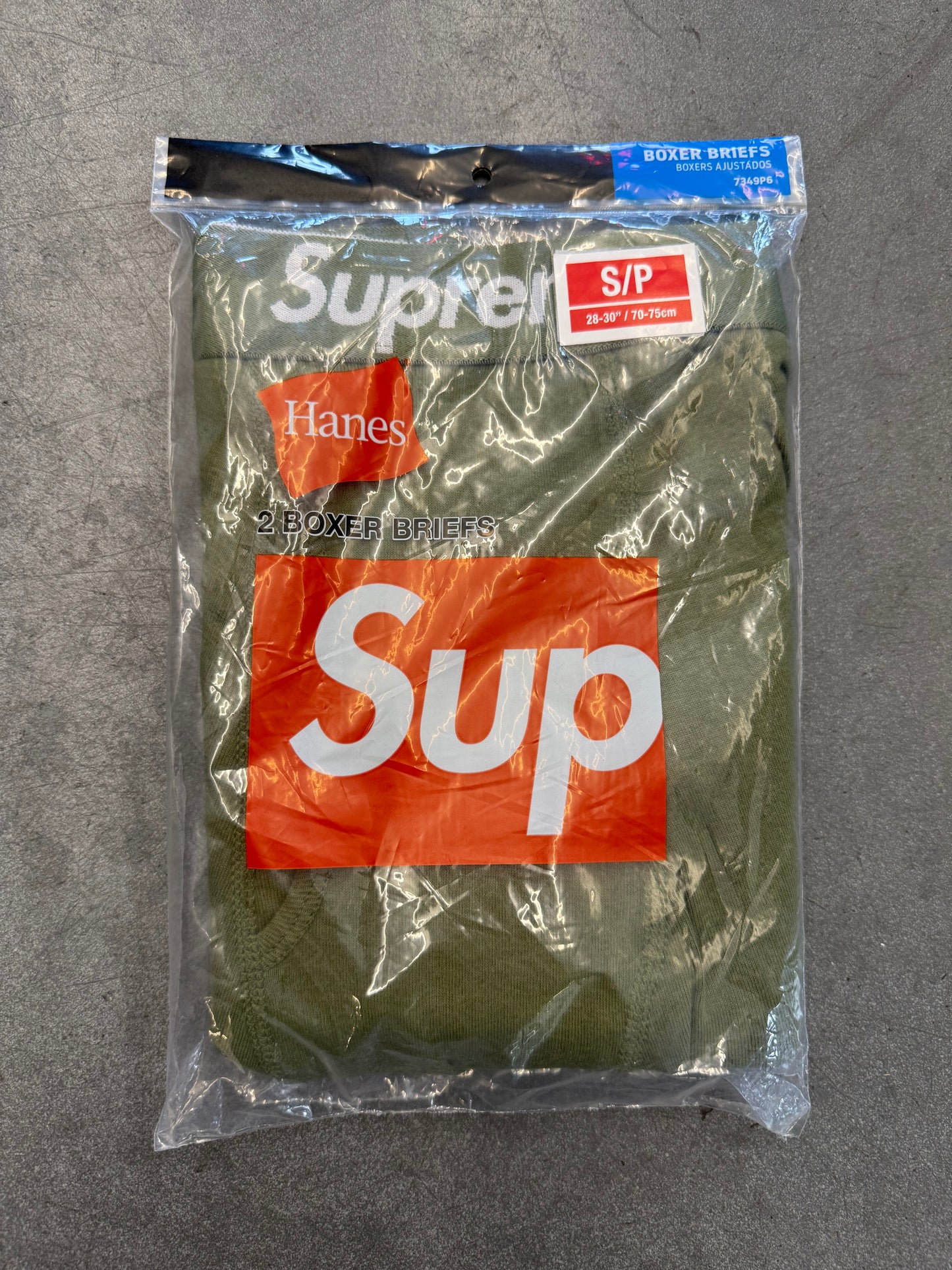 SS22 SUPREME HANES BOXER BRIEFS OLIVE 2 PACK (S)