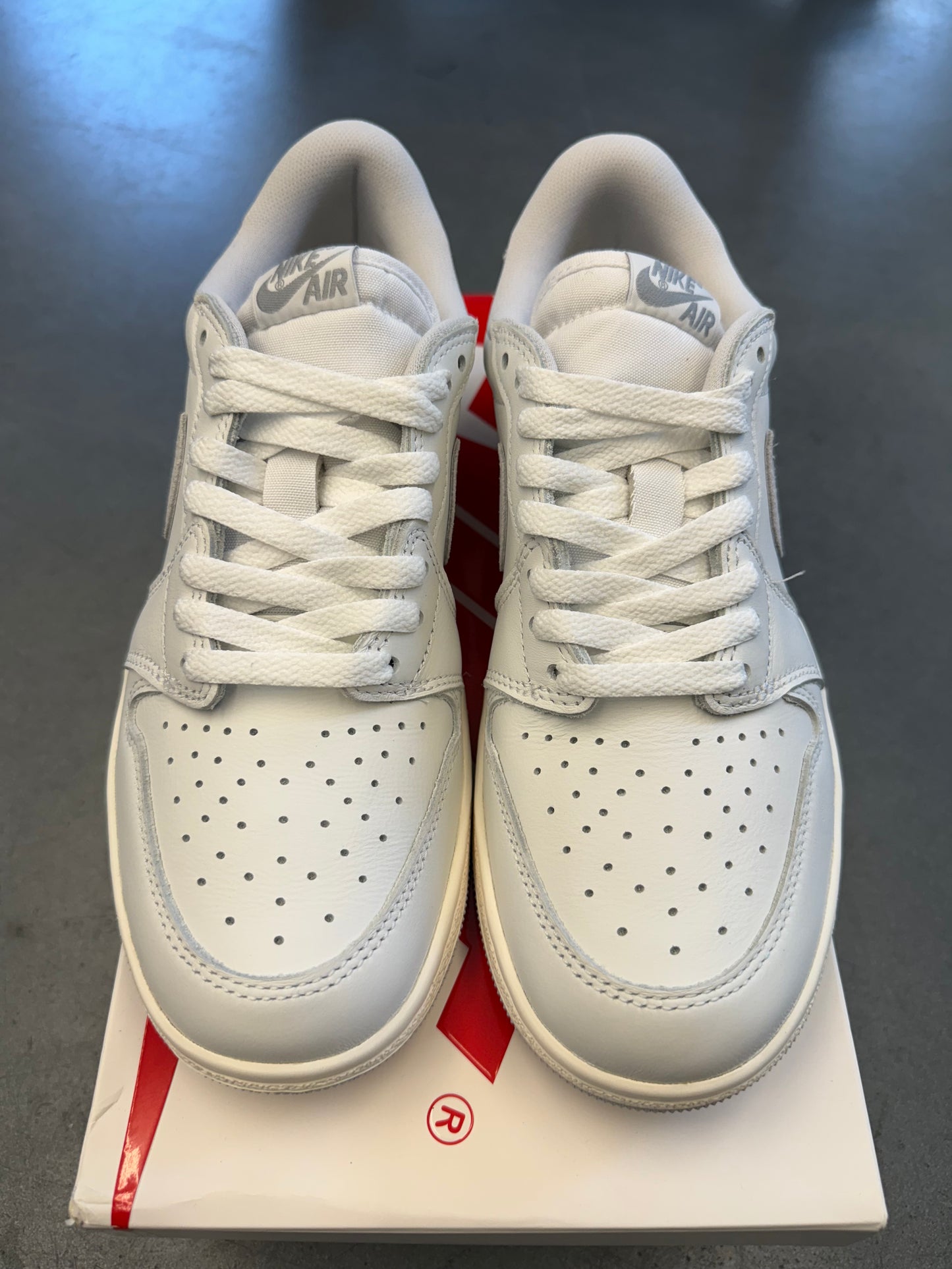 2023 SIZE 8.5 JORDAN 1 RETRO LOW '85 NEUTRAL GREY (PRE-OWNED WITH BOX)