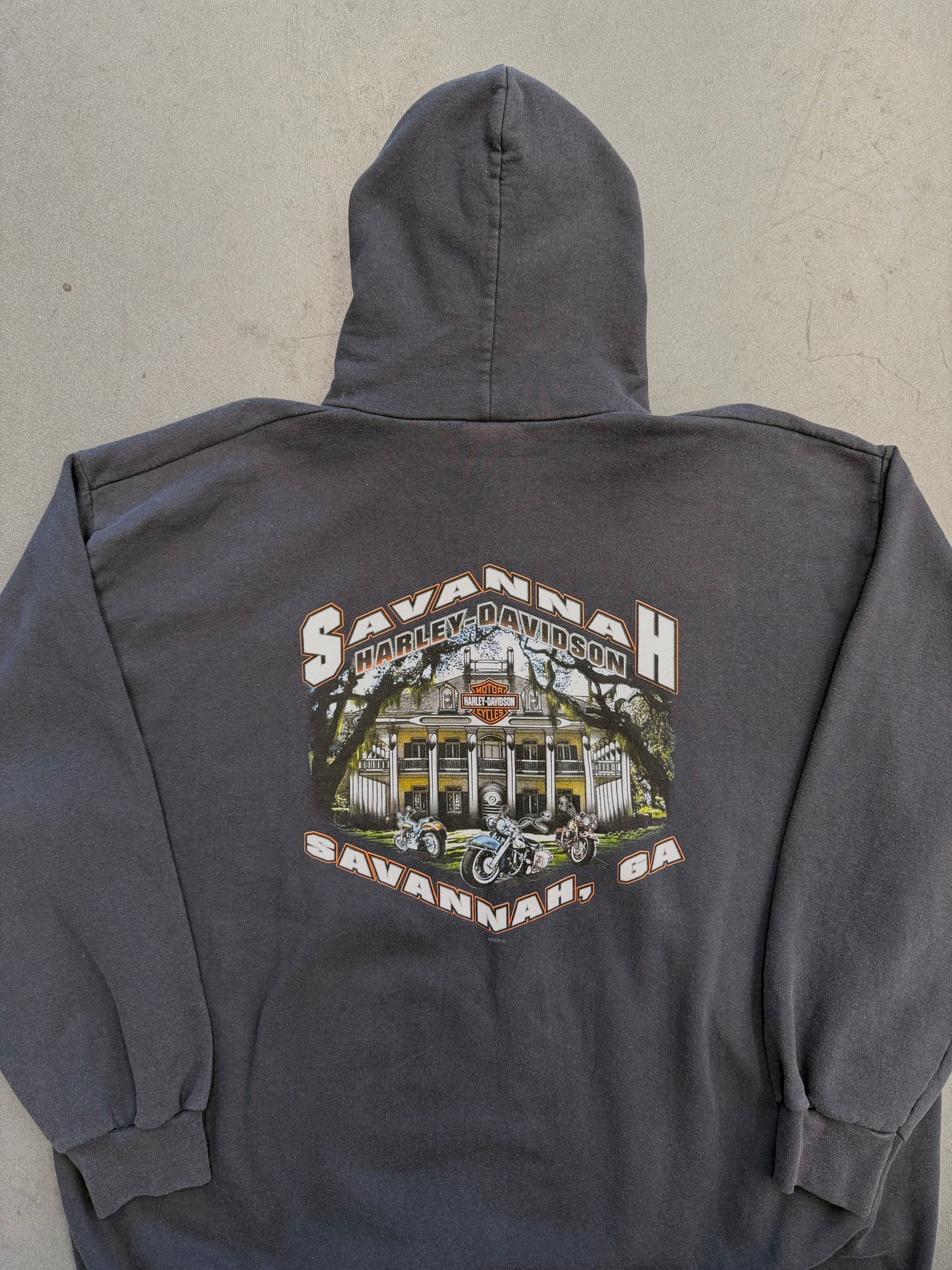 2010 HARLEY-DAVIDSON SAVANNAH, GA SKULL ZIP-UP HOODIE