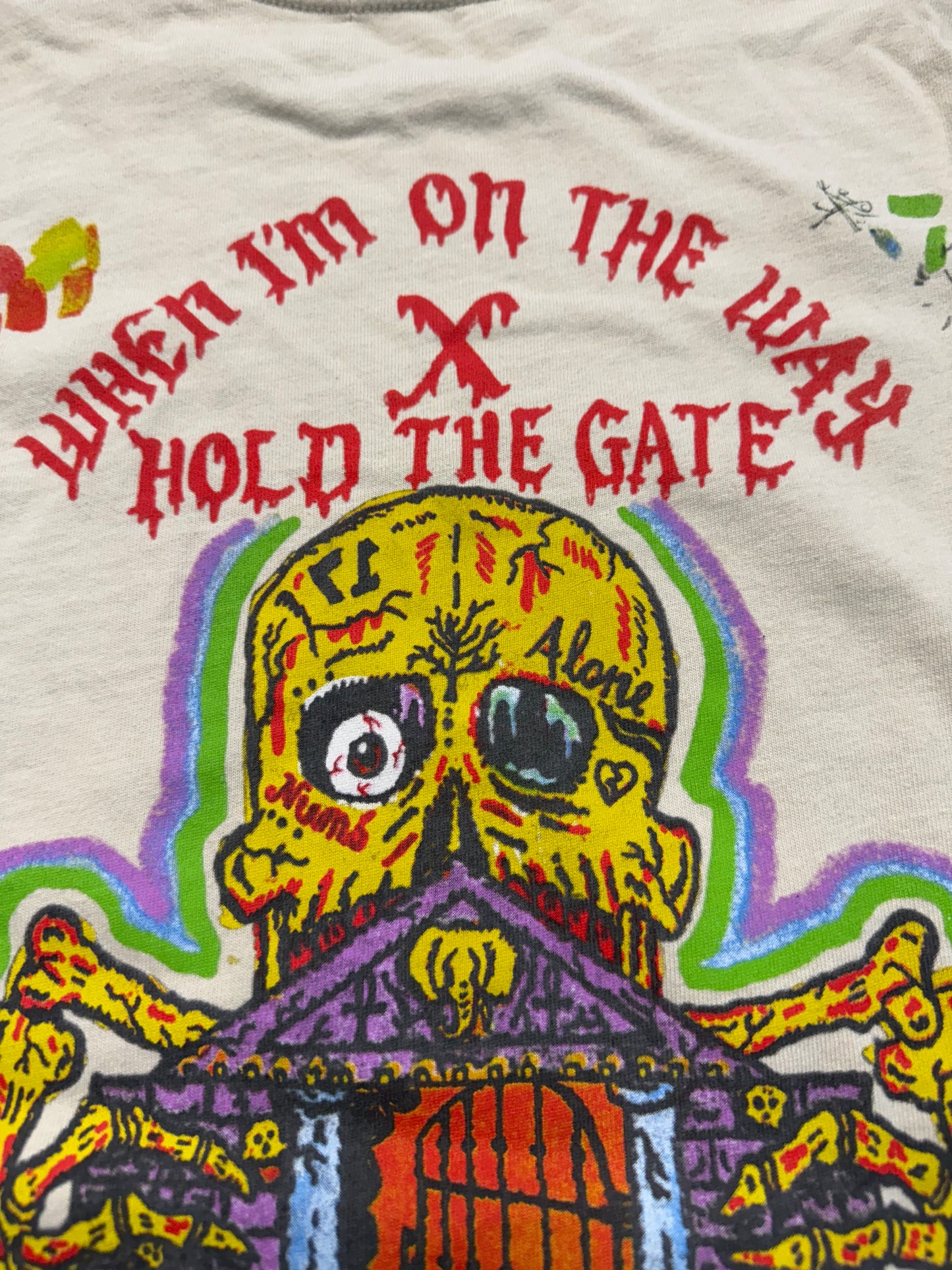 YEEZY SEASON 6 CROPPED XXXTENTACION SWALLOW THE HATE LONG SLEEVE TEE - BONE (M)