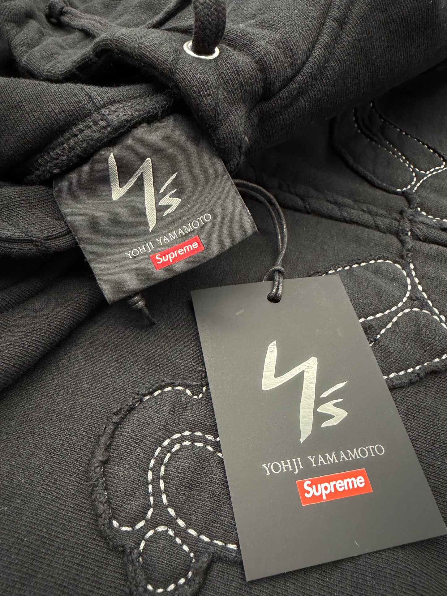 FW25 SUPREME X Y'S BY YOHJI YAMAMOTO ZIP UP HOODED SWEATSHIRT - BLACK (L)