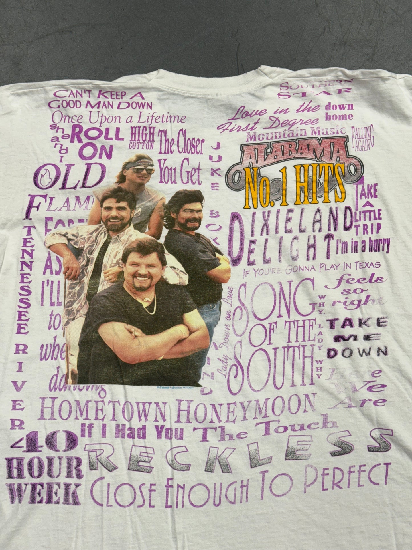 90S ALABAMA NO. 1 HITS AOP TEE (FOTL TAG)