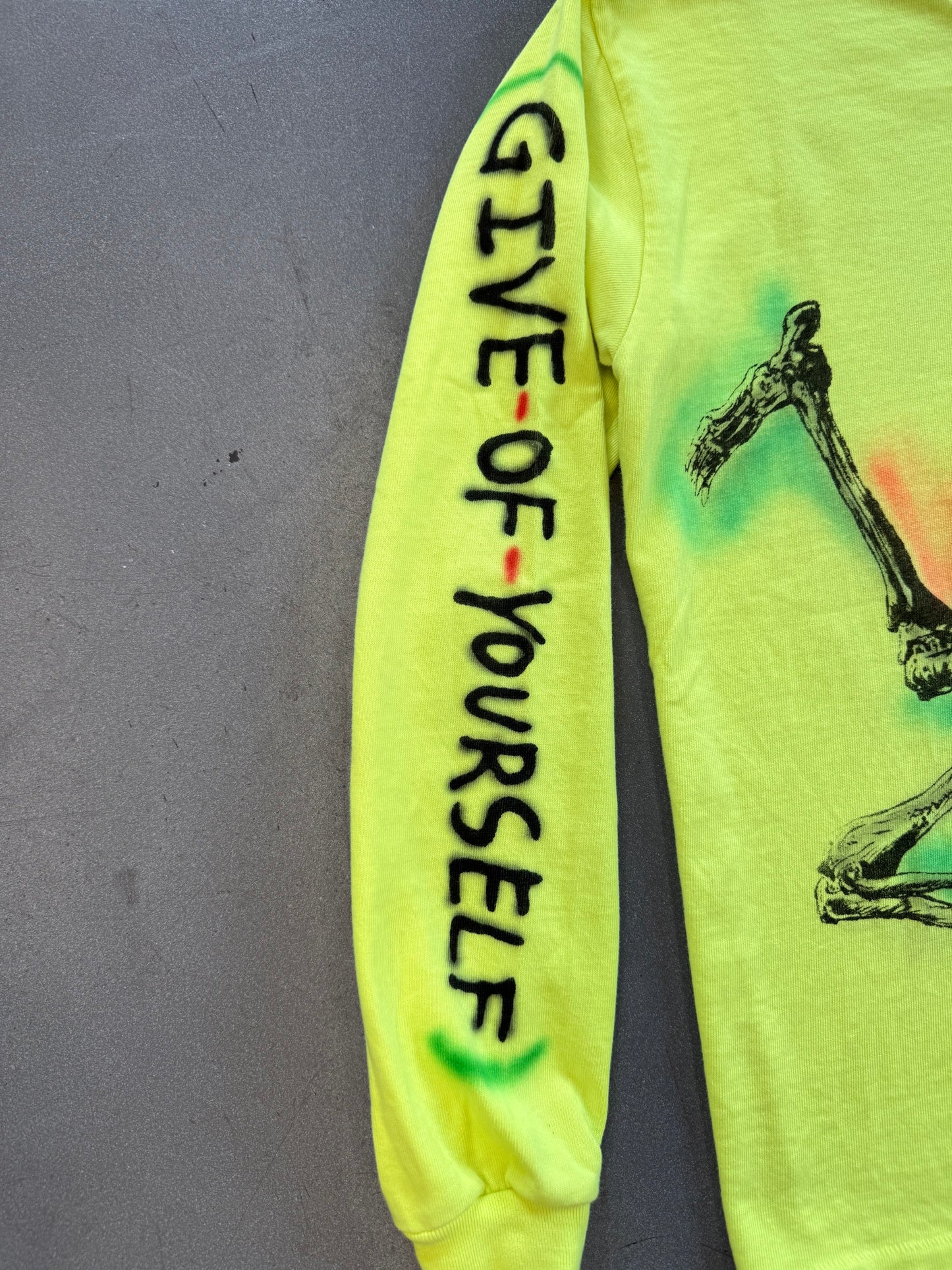 YEEZY WES LANG SKELETON L/S TEE - FROZEN YELLOW (XS)