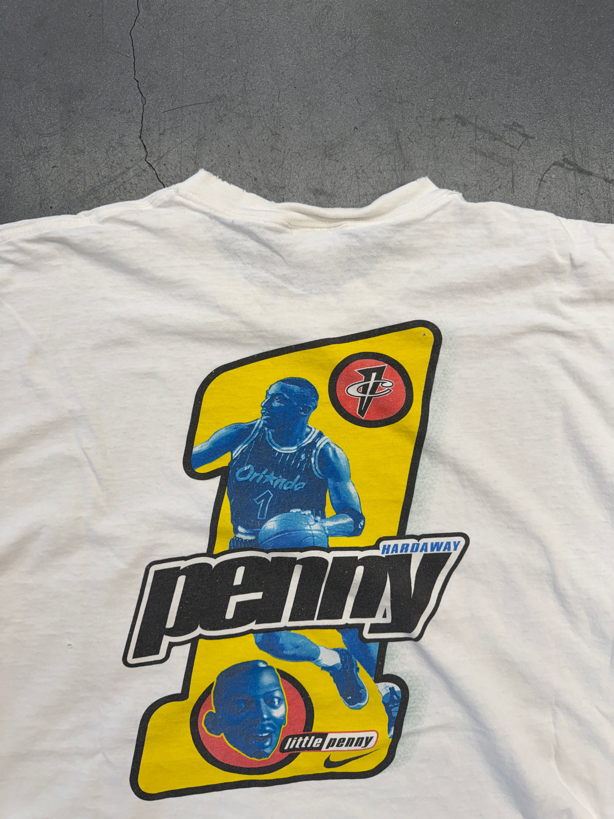90S NIKE PENNY HARDAWAY "LIL' PENNY" TEE (WHITE/RED TAG)